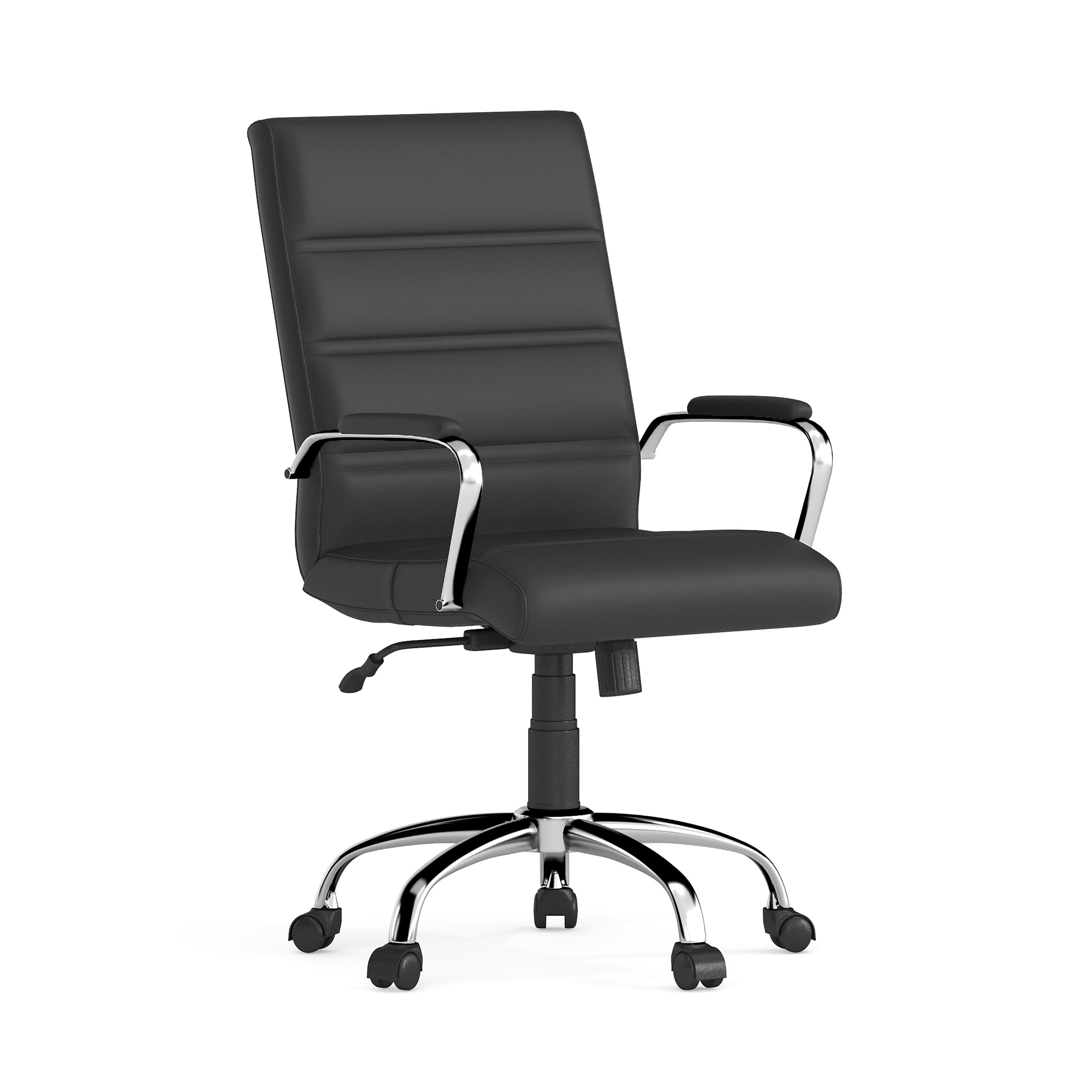 Mid-Back Executive Swivel Office Chair with Metal Frame and Arms