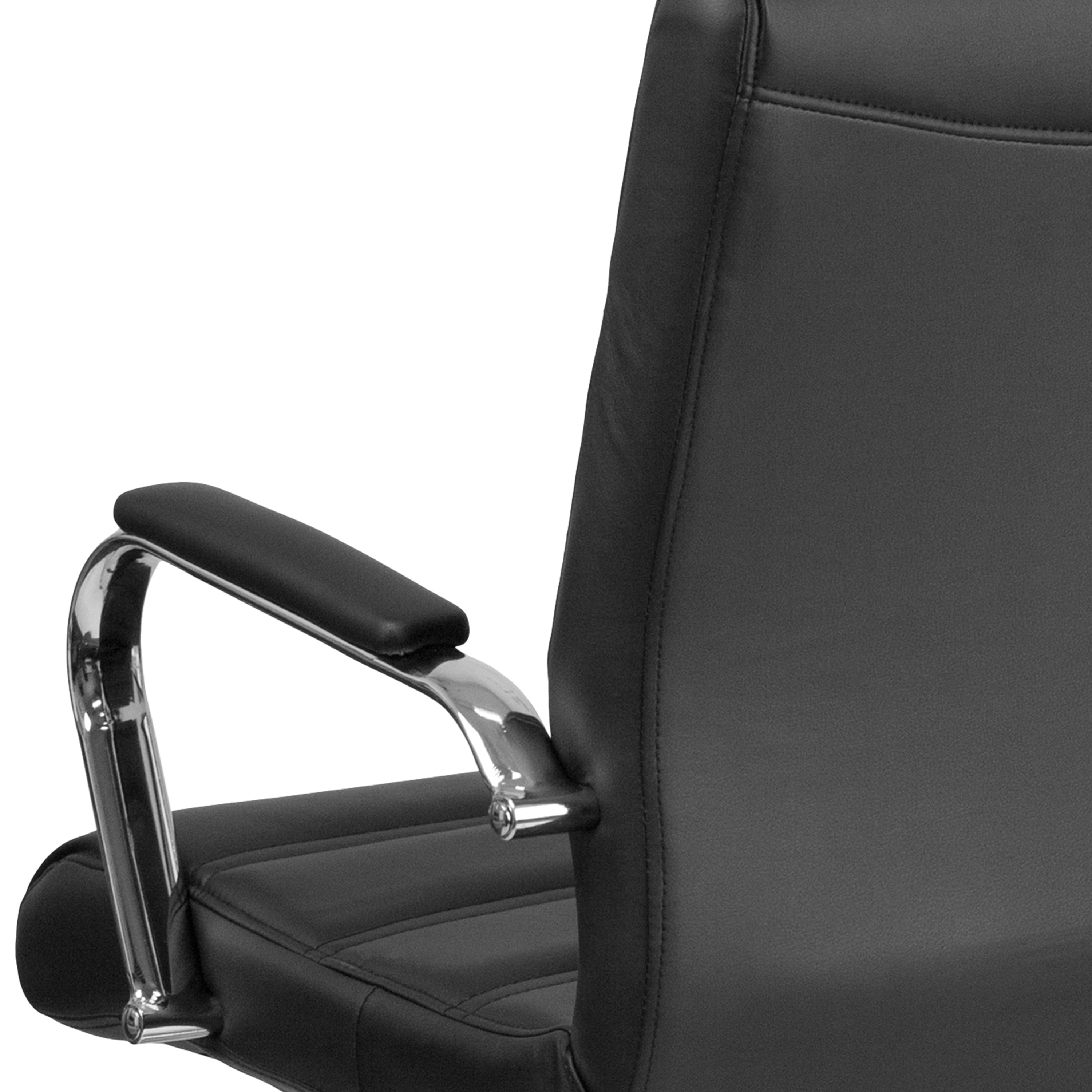 Mid-Back Executive Swivel Office Chair with Metal Frame and Arms