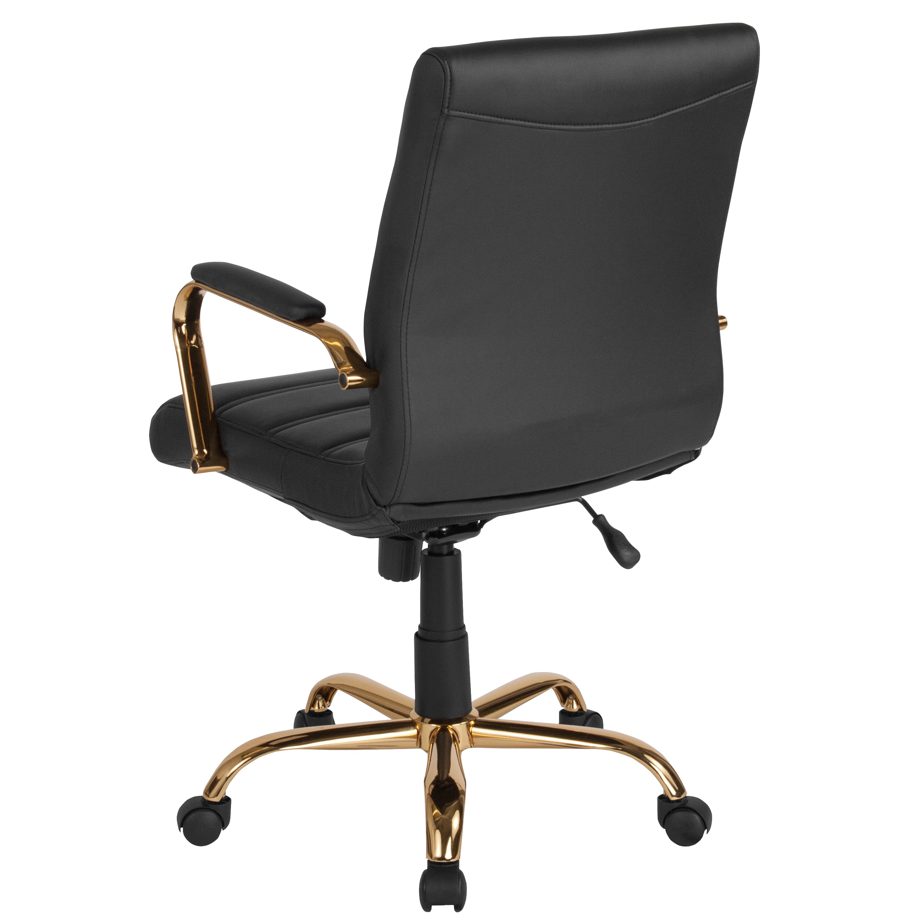 Mid-Back Executive Swivel Office Chair with Metal Frame and Arms