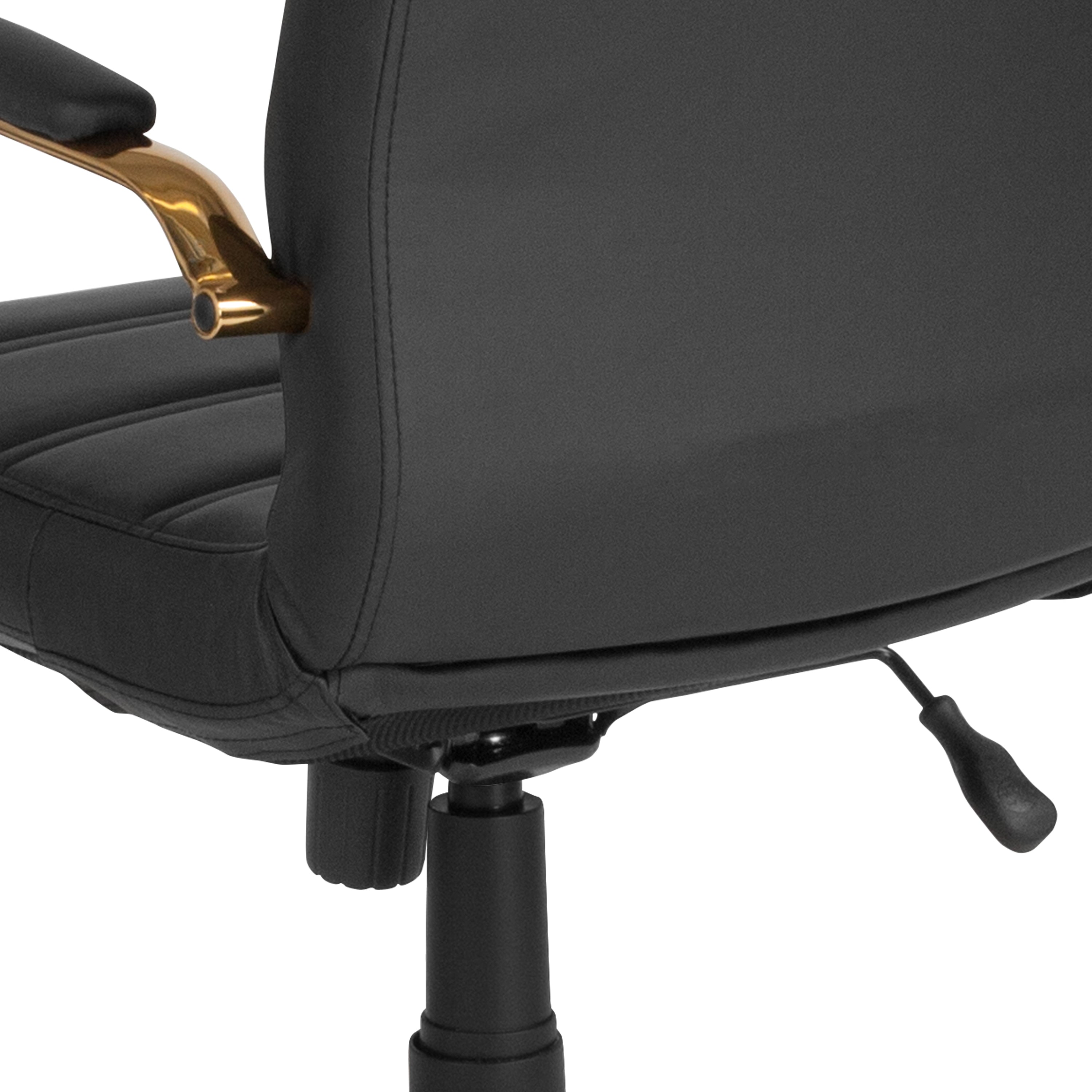 Mid-Back Executive Swivel Office Chair with Metal Frame and Arms
