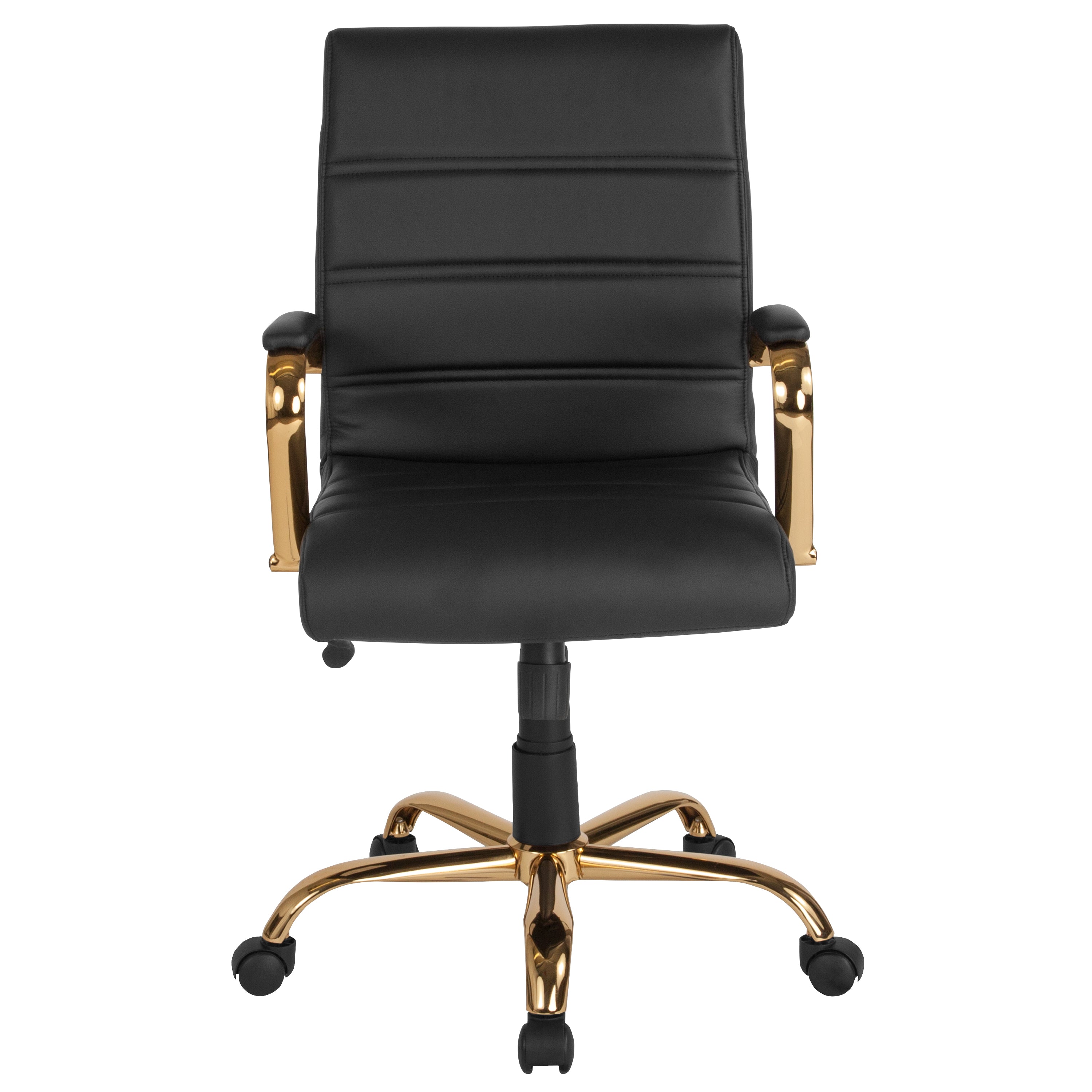 Mid-Back Executive Swivel Office Chair with Metal Frame and Arms