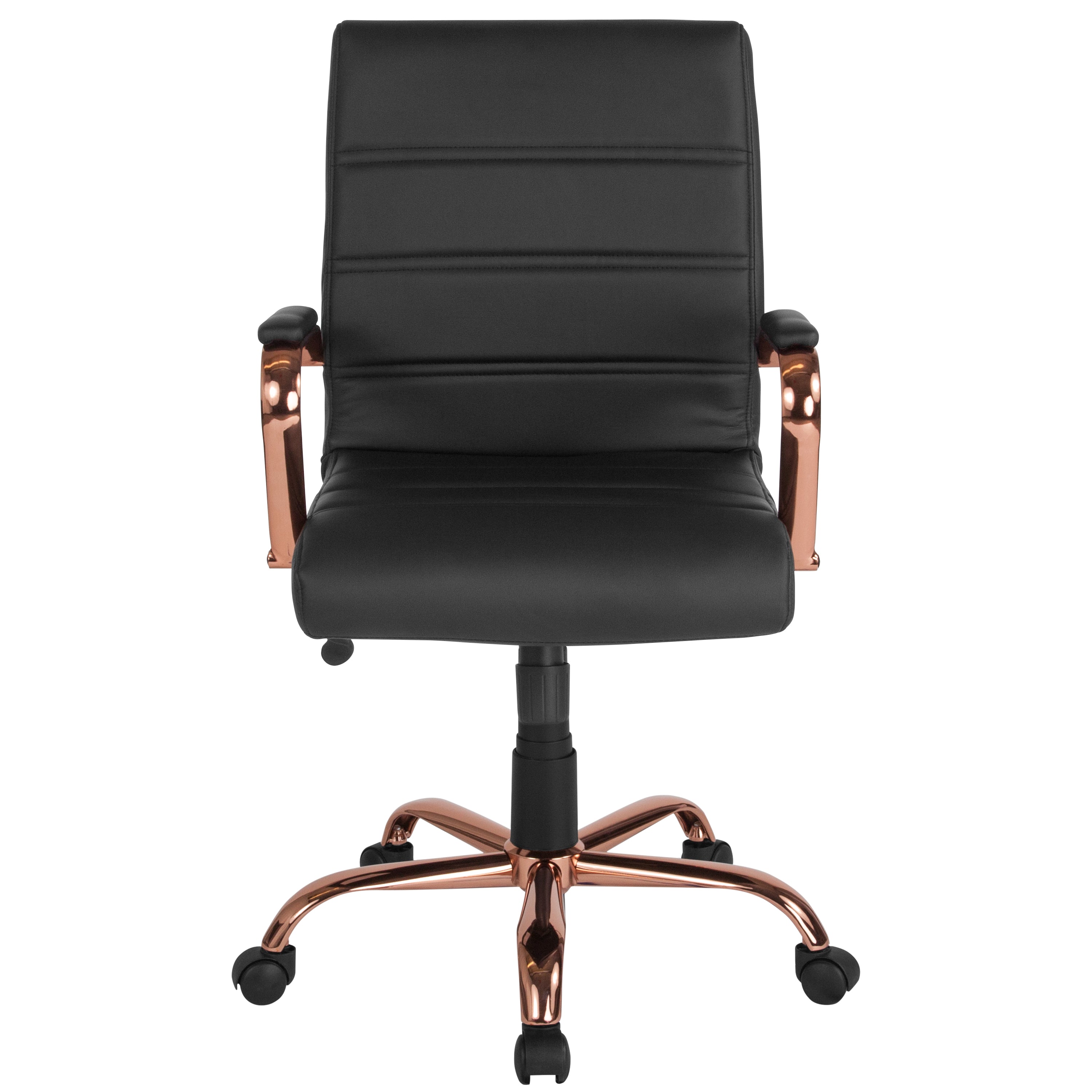 Mid-Back Executive Swivel Office Chair with Metal Frame and Arms