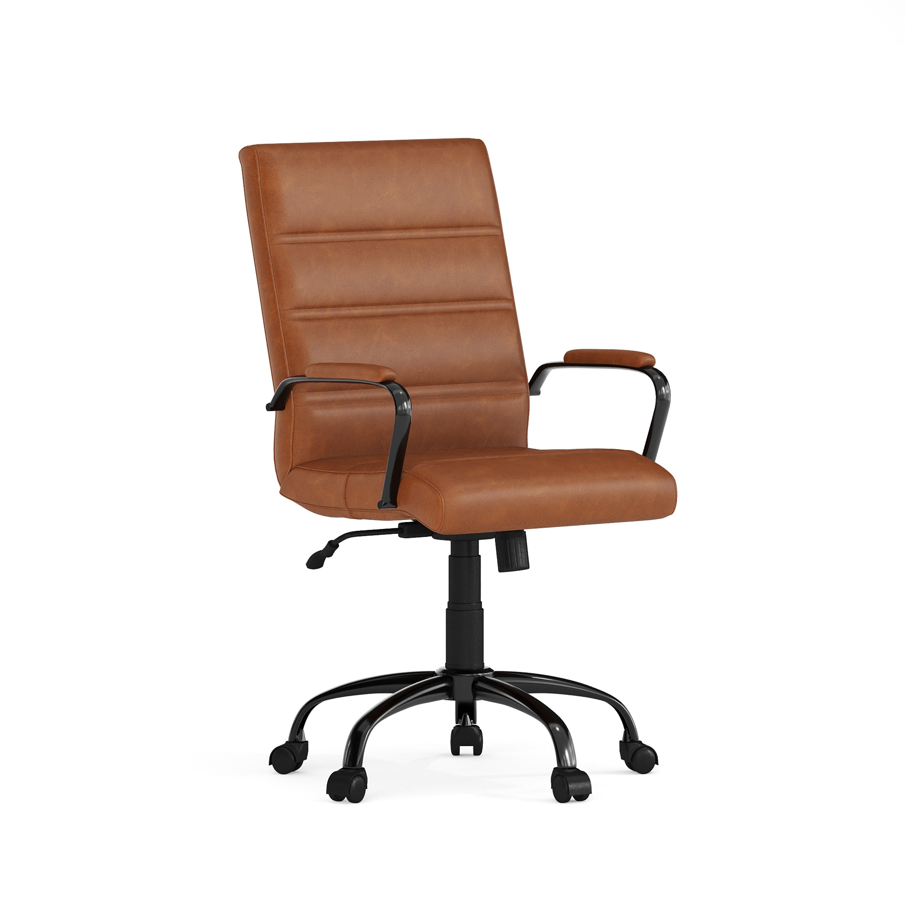 Mid-Back Executive Swivel Office Chair with Metal Frame and Arms