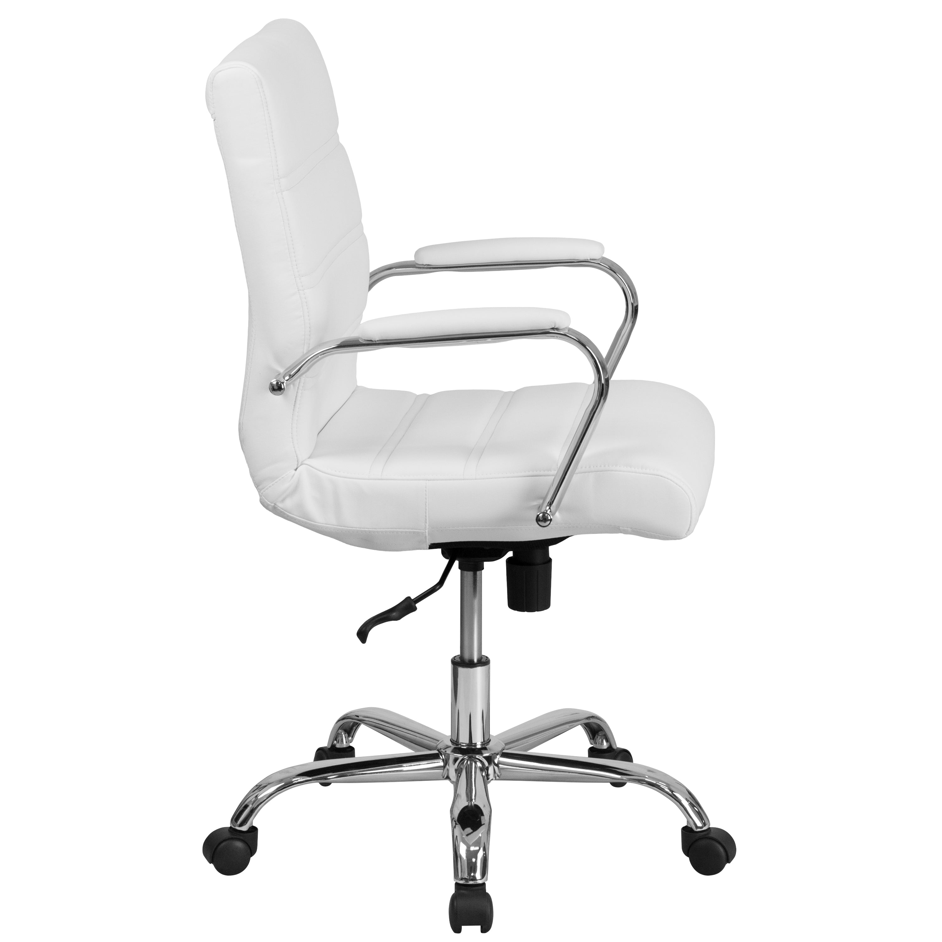 Mid-Back Executive Swivel Office Chair with Metal Frame and Arms