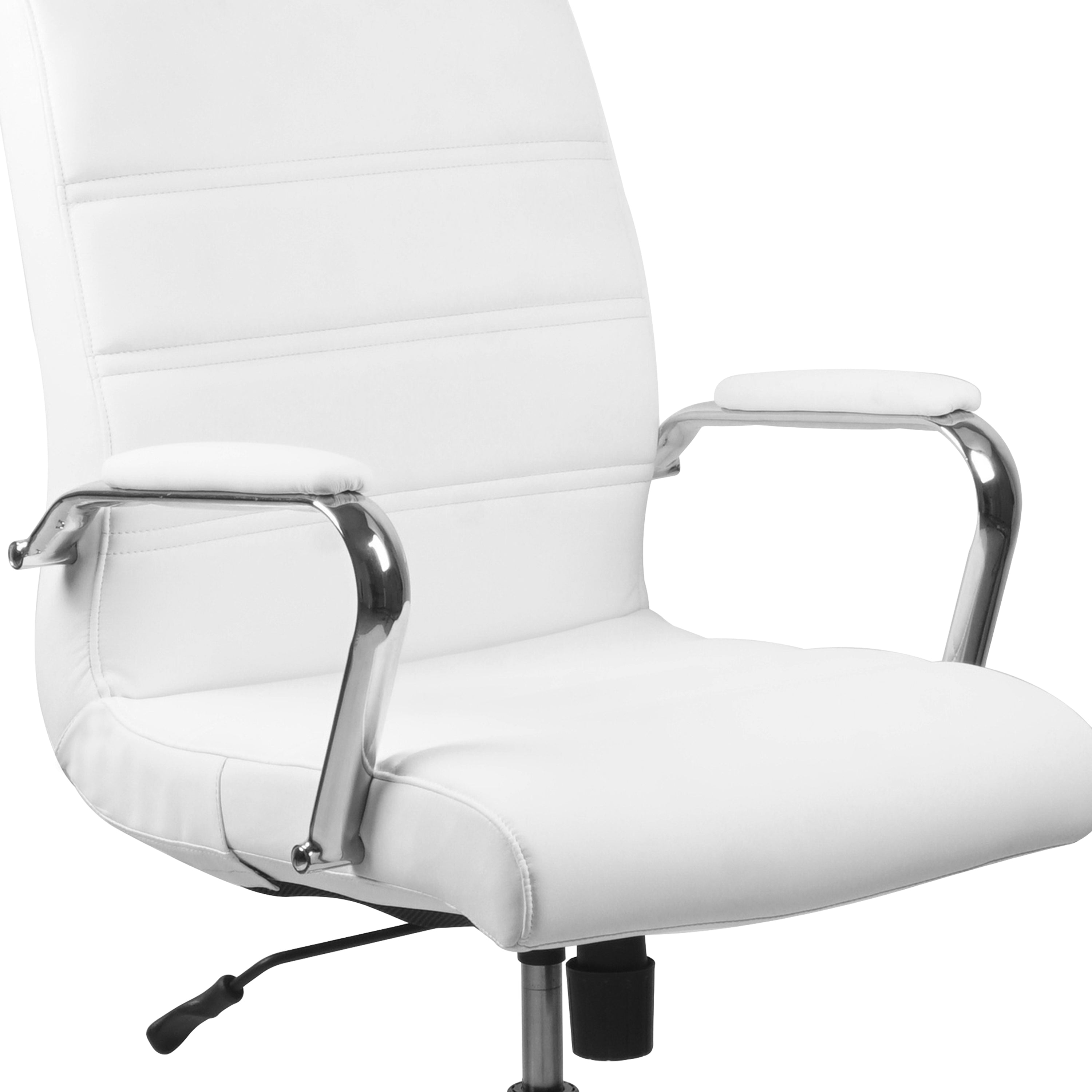 Mid-Back Executive Swivel Office Chair with Metal Frame and Arms