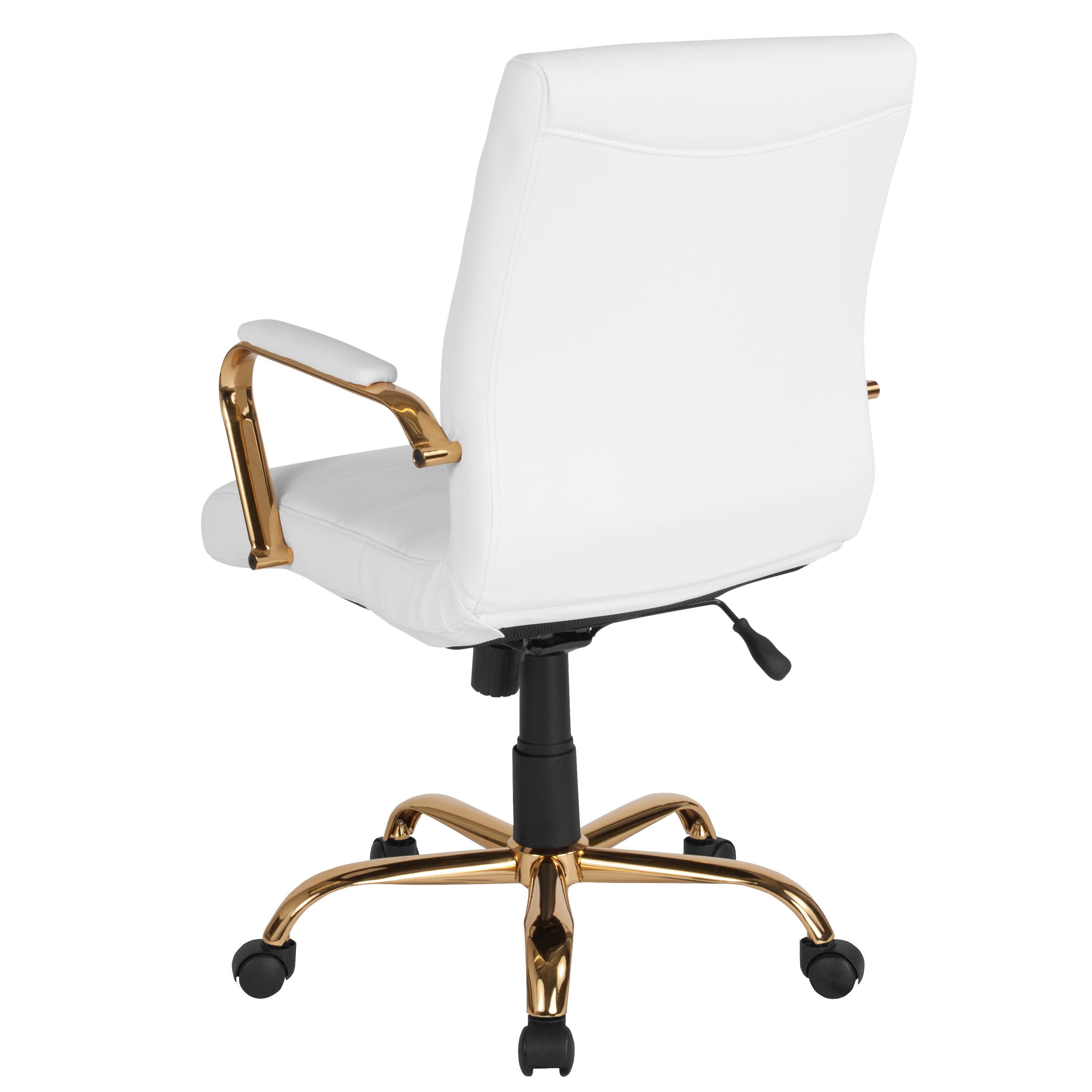 Mid-Back Executive Swivel Office Chair with Metal Frame and Arms