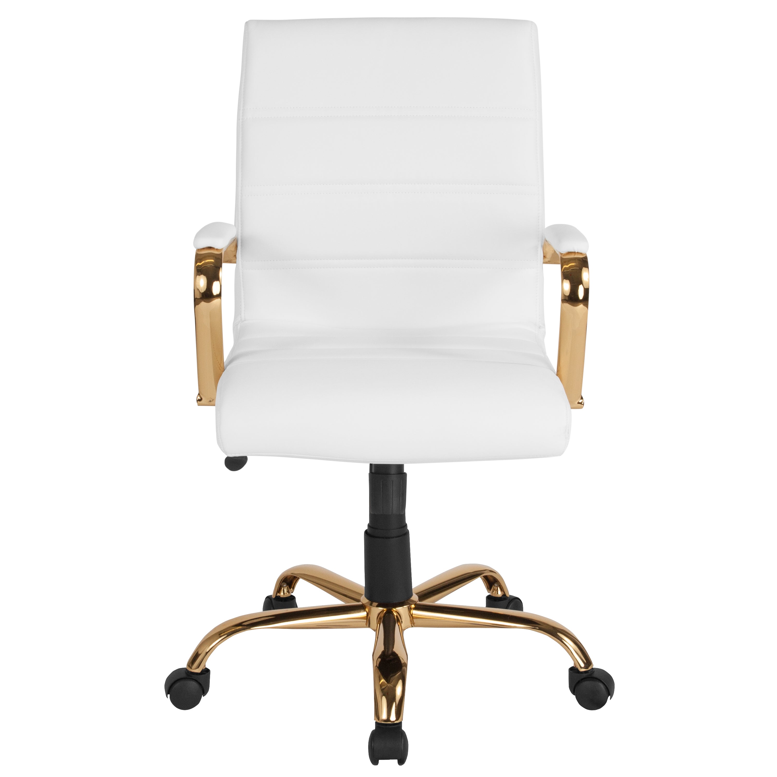 Mid-Back Executive Swivel Office Chair with Metal Frame and Arms