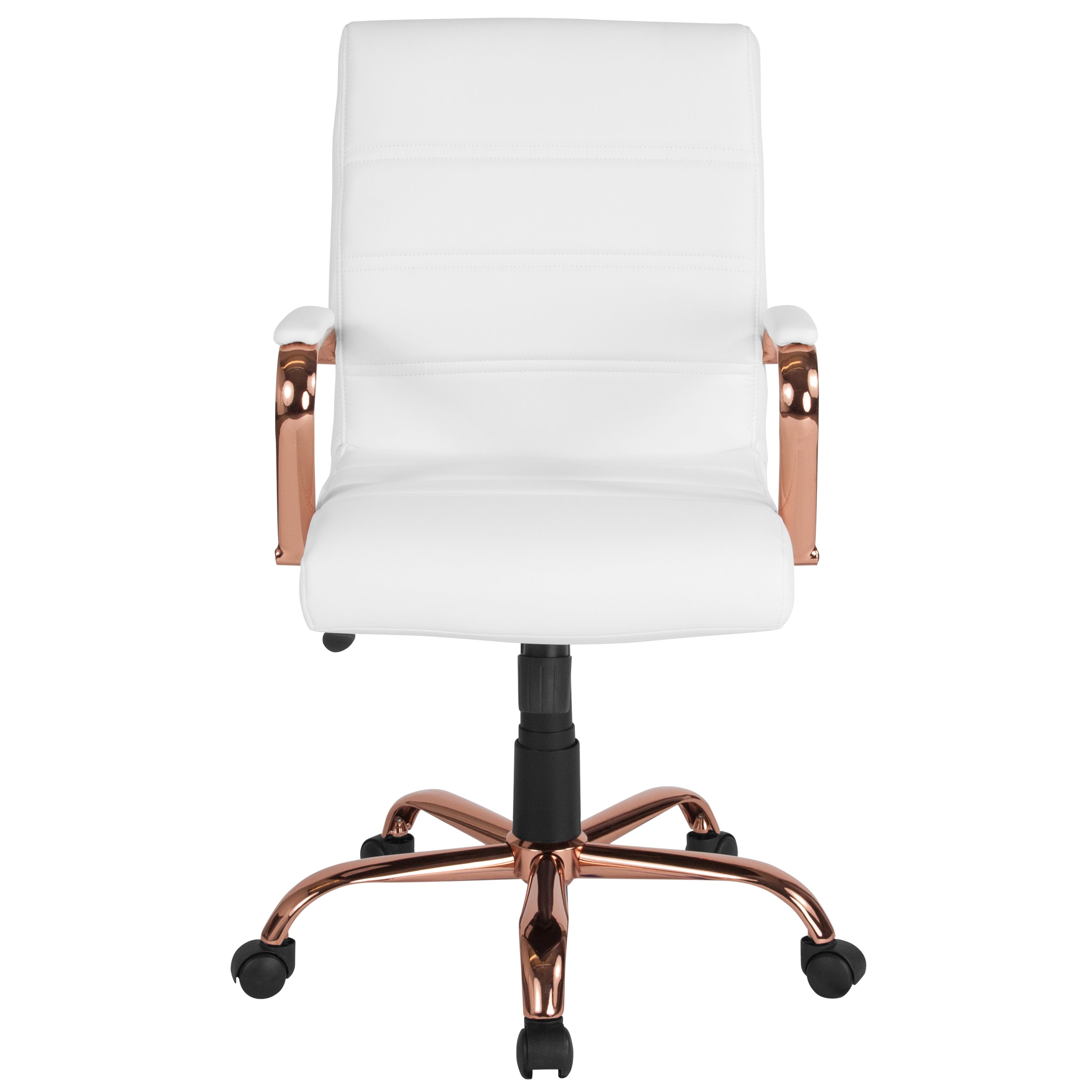 Mid-Back Executive Swivel Office Chair with Metal Frame and Arms