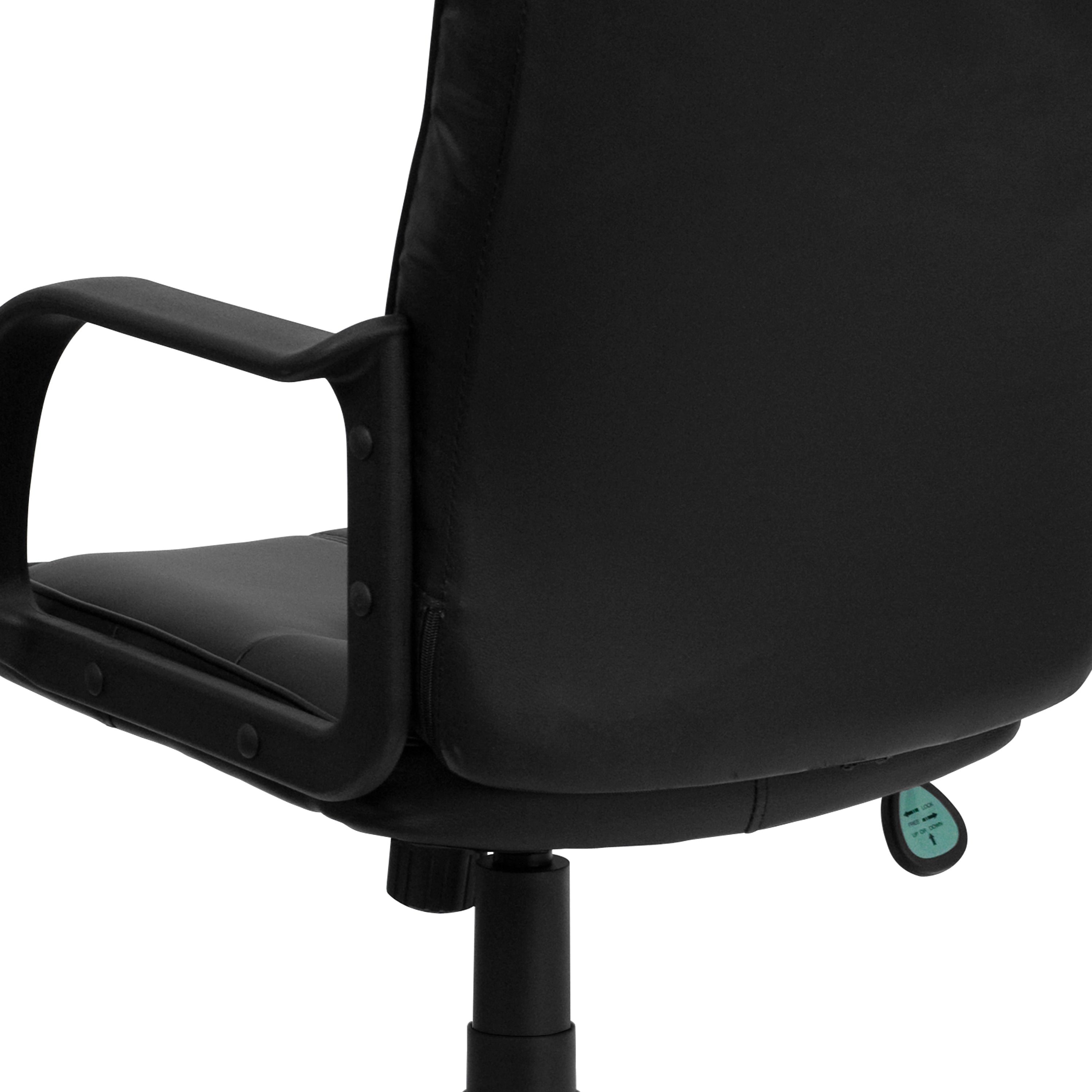 Mid-Back LeatherSoft Swivel Task Office Chair with Arms