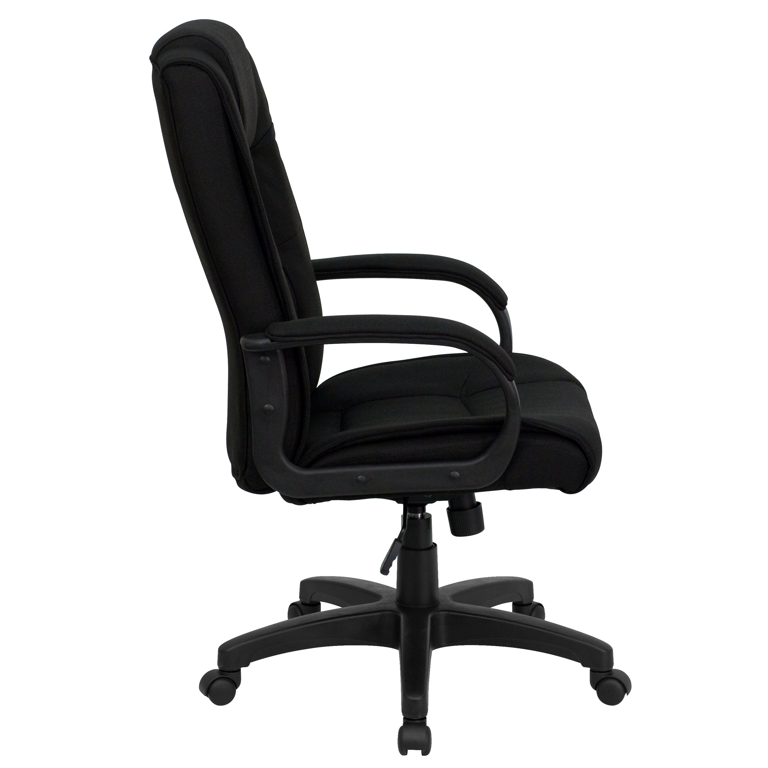 High Back Multi-Line Stitch Upholstered Executive Swivel Office Chair with Arms