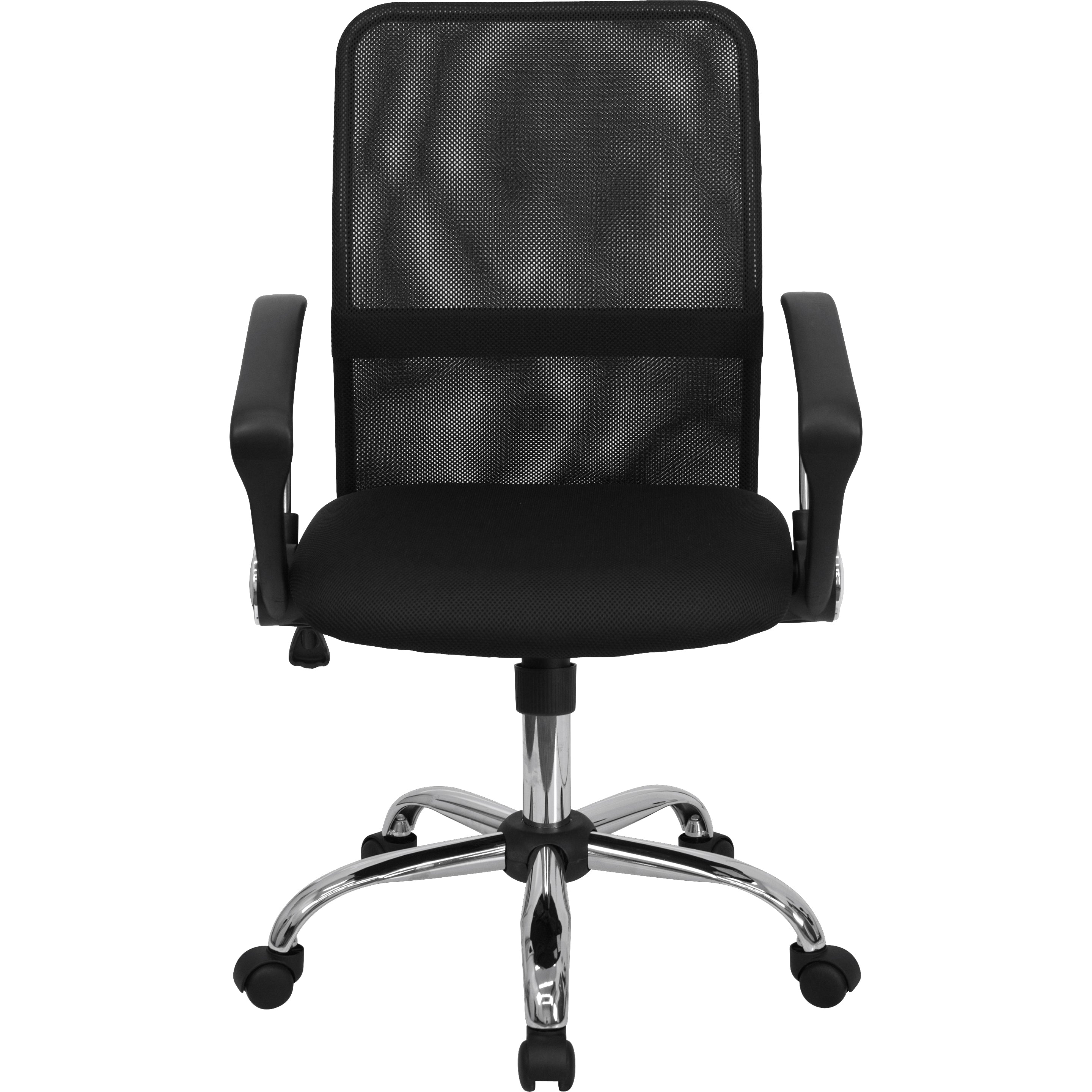 Mid-Back Mesh Swivel Task Office Chair with Lumbar Support Band and Arms