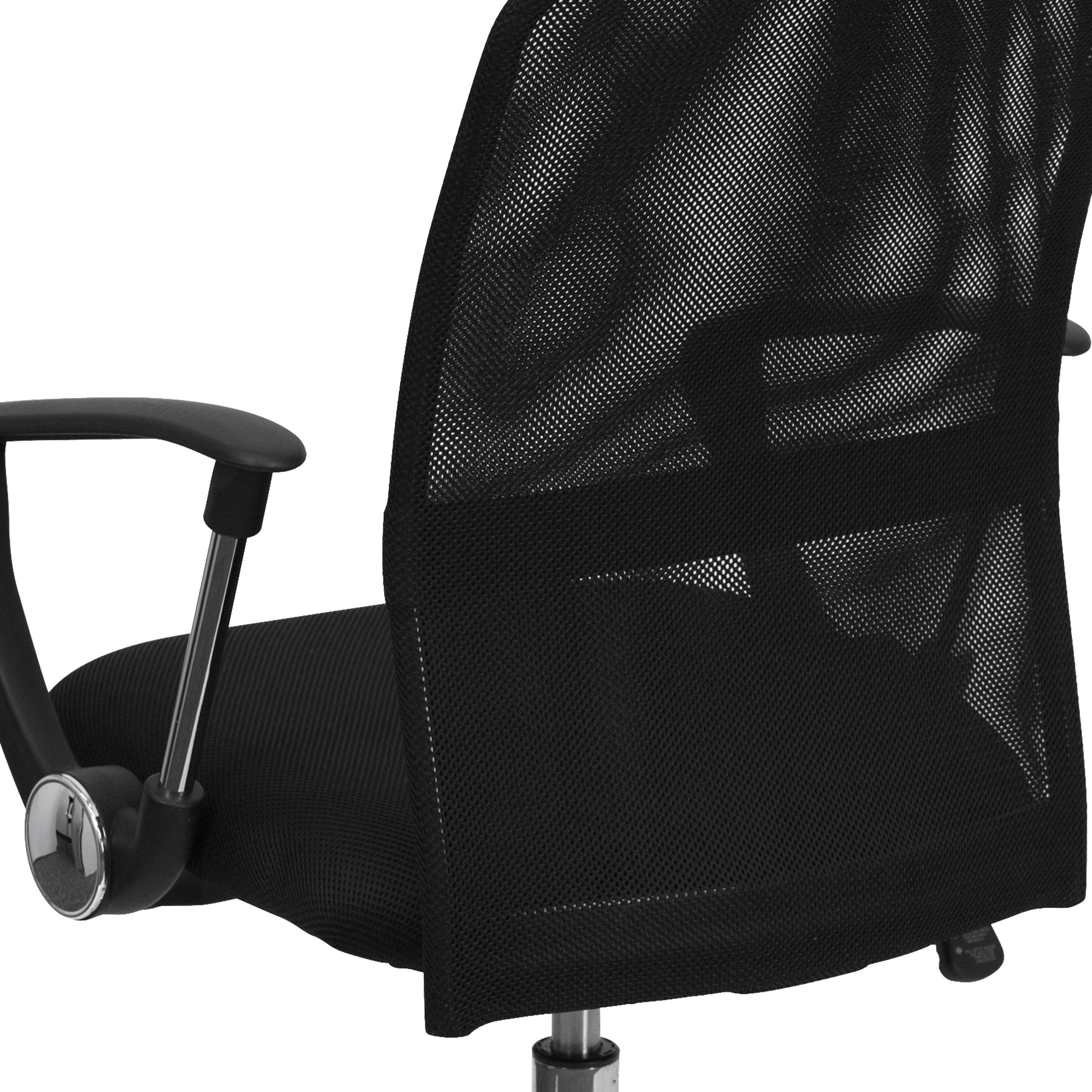 Mid-Back Mesh Swivel Task Office Chair with Lumbar Support Band and Arms