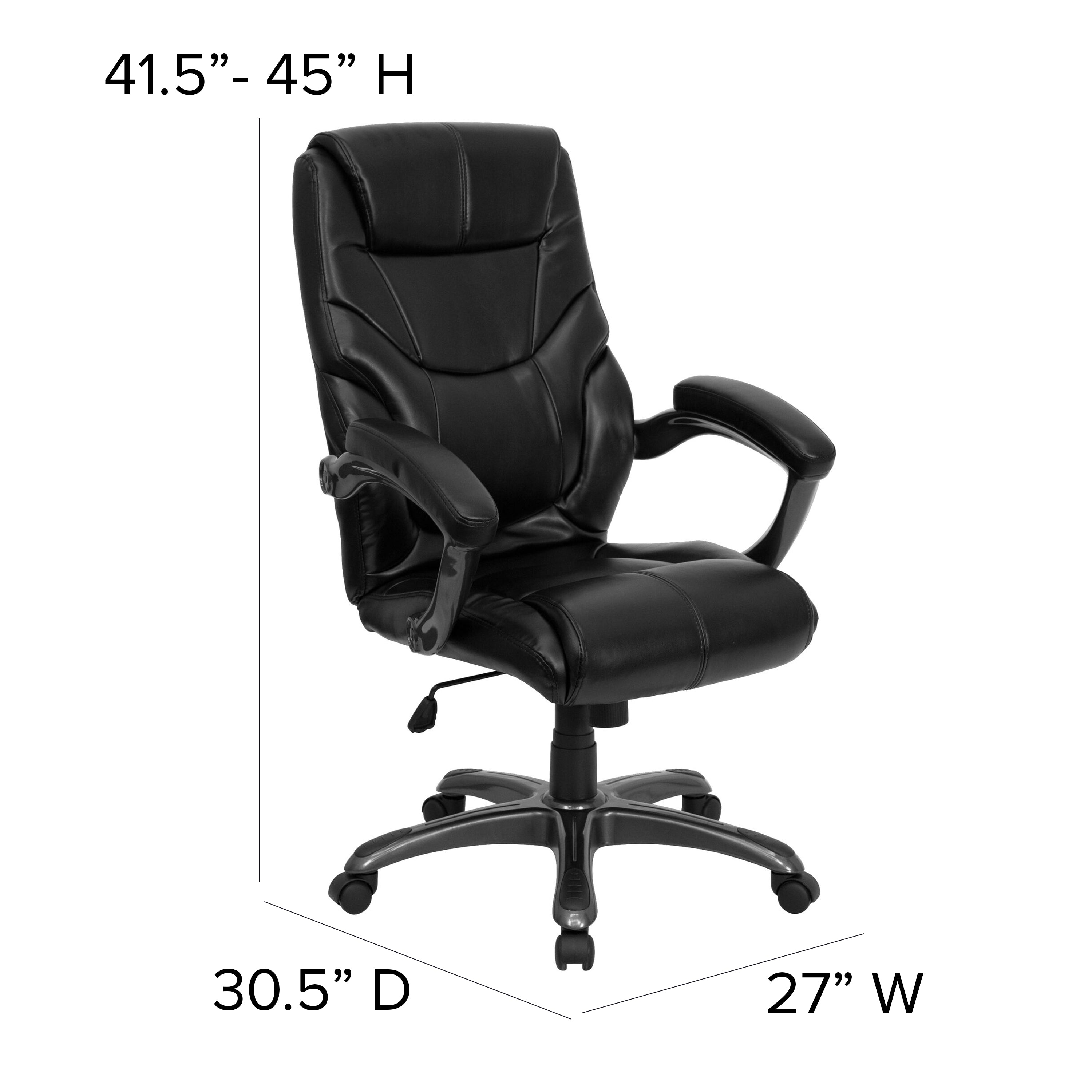 High Back LeatherSoft Executive Swivel Ergonomic Office Chair with Arms