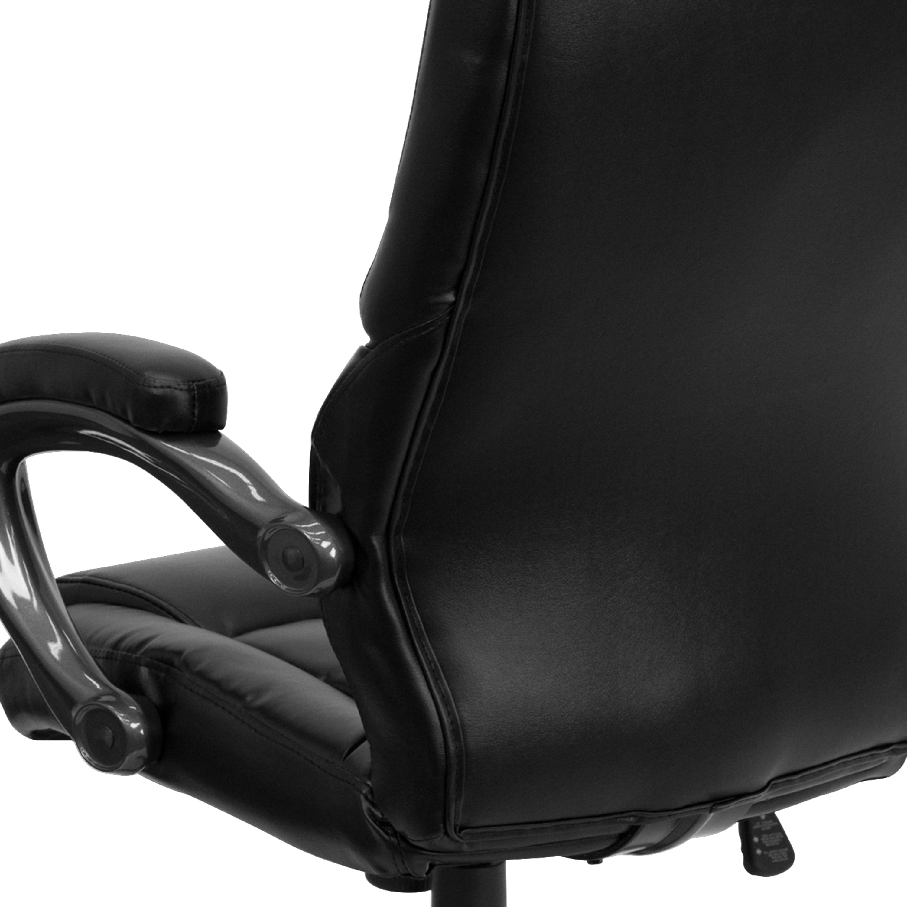 High Back LeatherSoft Executive Swivel Ergonomic Office Chair with Arms-Office Chair-Flash Furniture-Wall2Wall Furnishings