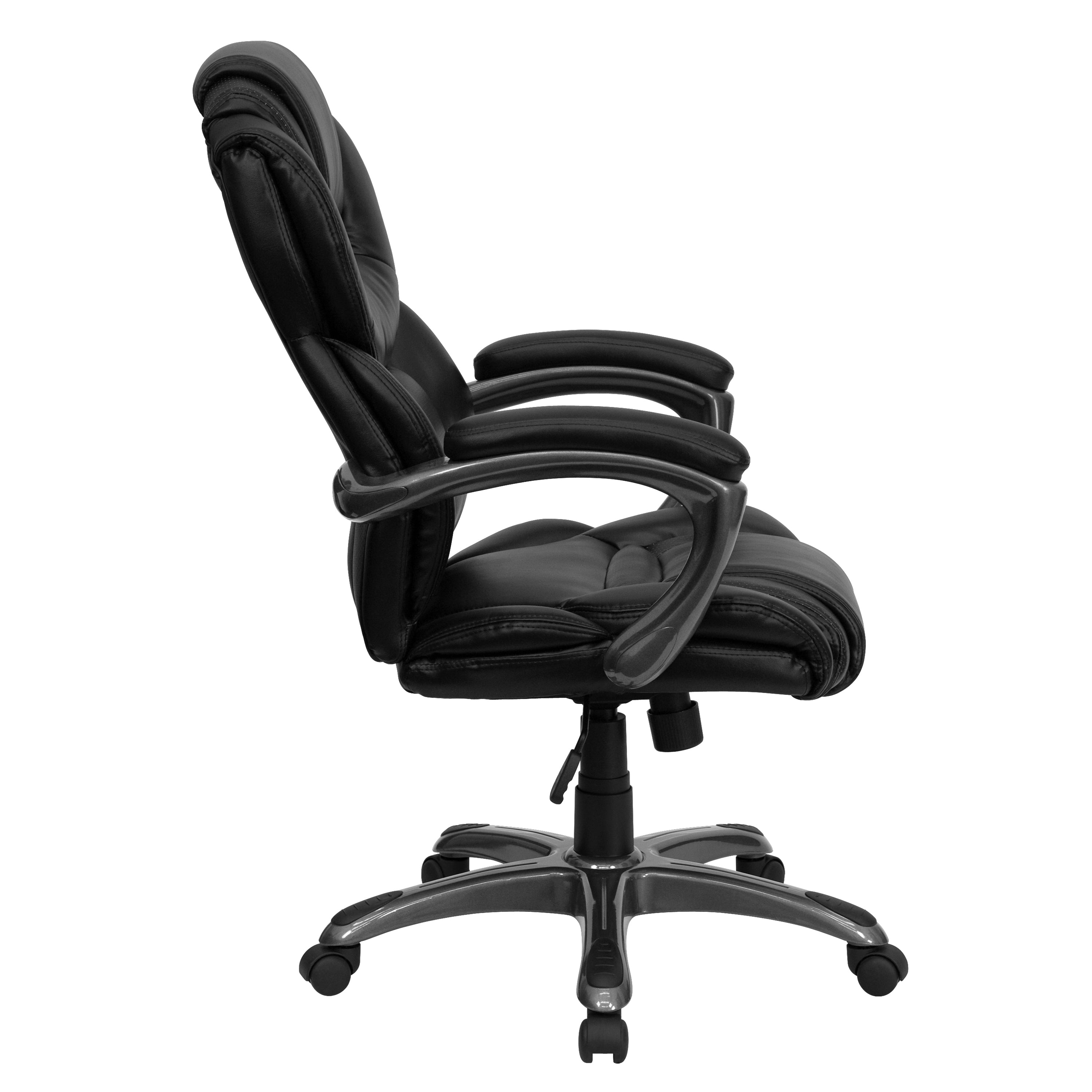 High Back Executive Swivel Ergonomic Office Chair with Accent Layered Seat and Back and Padded Arms