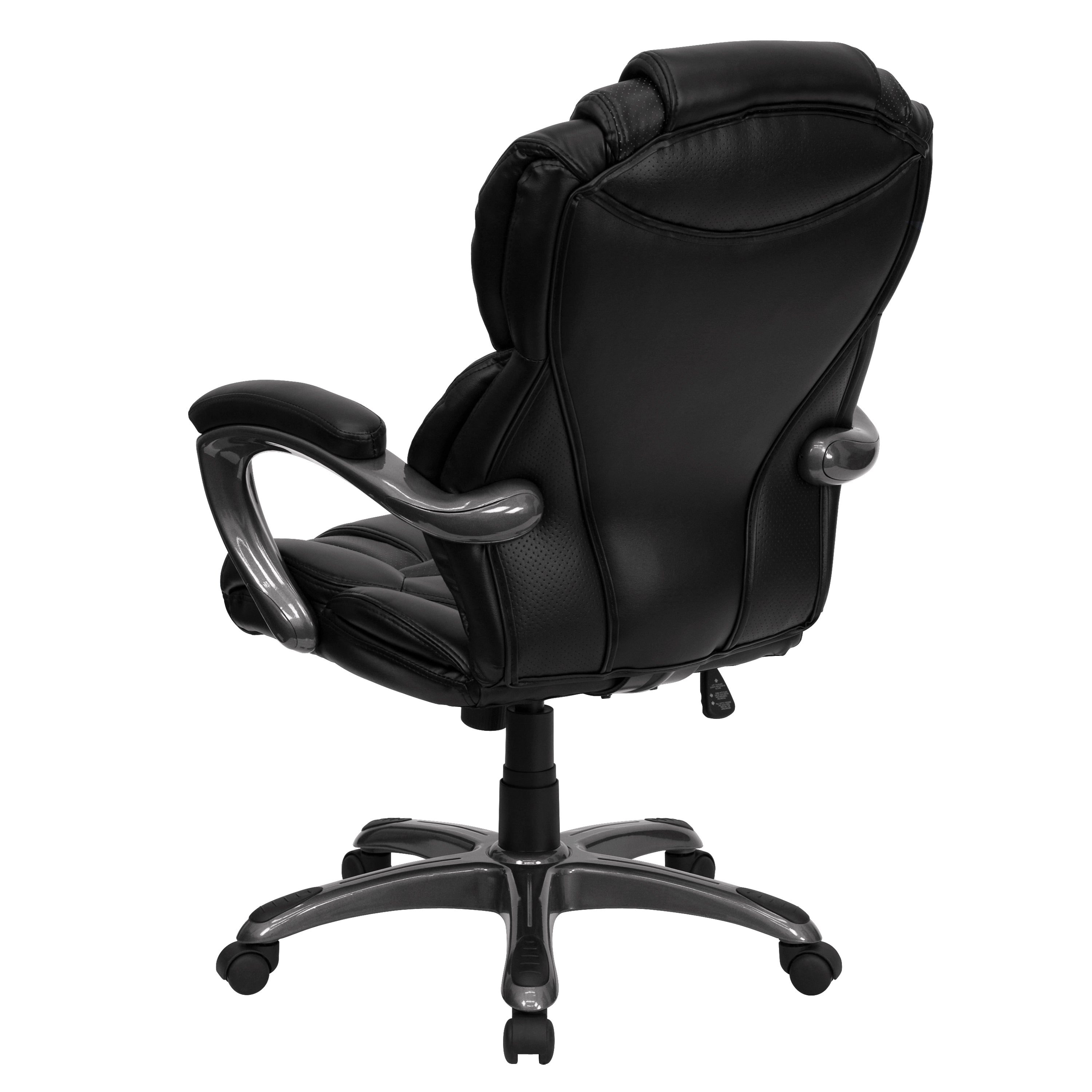 High Back Executive Swivel Ergonomic Office Chair with Accent Layered Seat and Back and Padded Arms