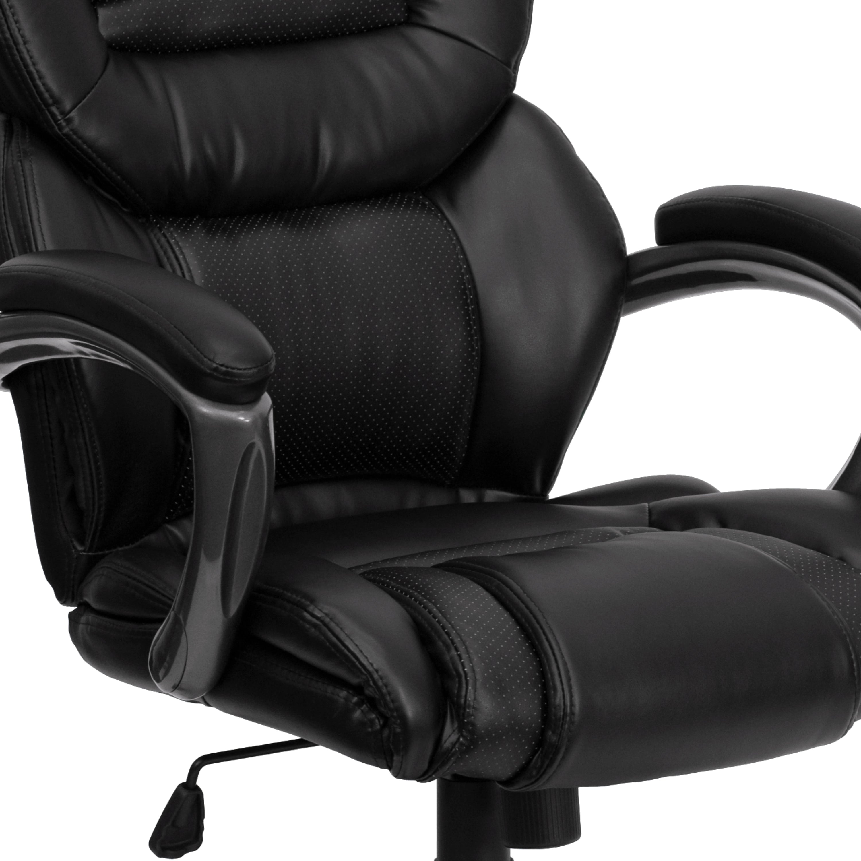 High Back Executive Swivel Ergonomic Office Chair with Accent Layered Seat and Back and Padded Arms