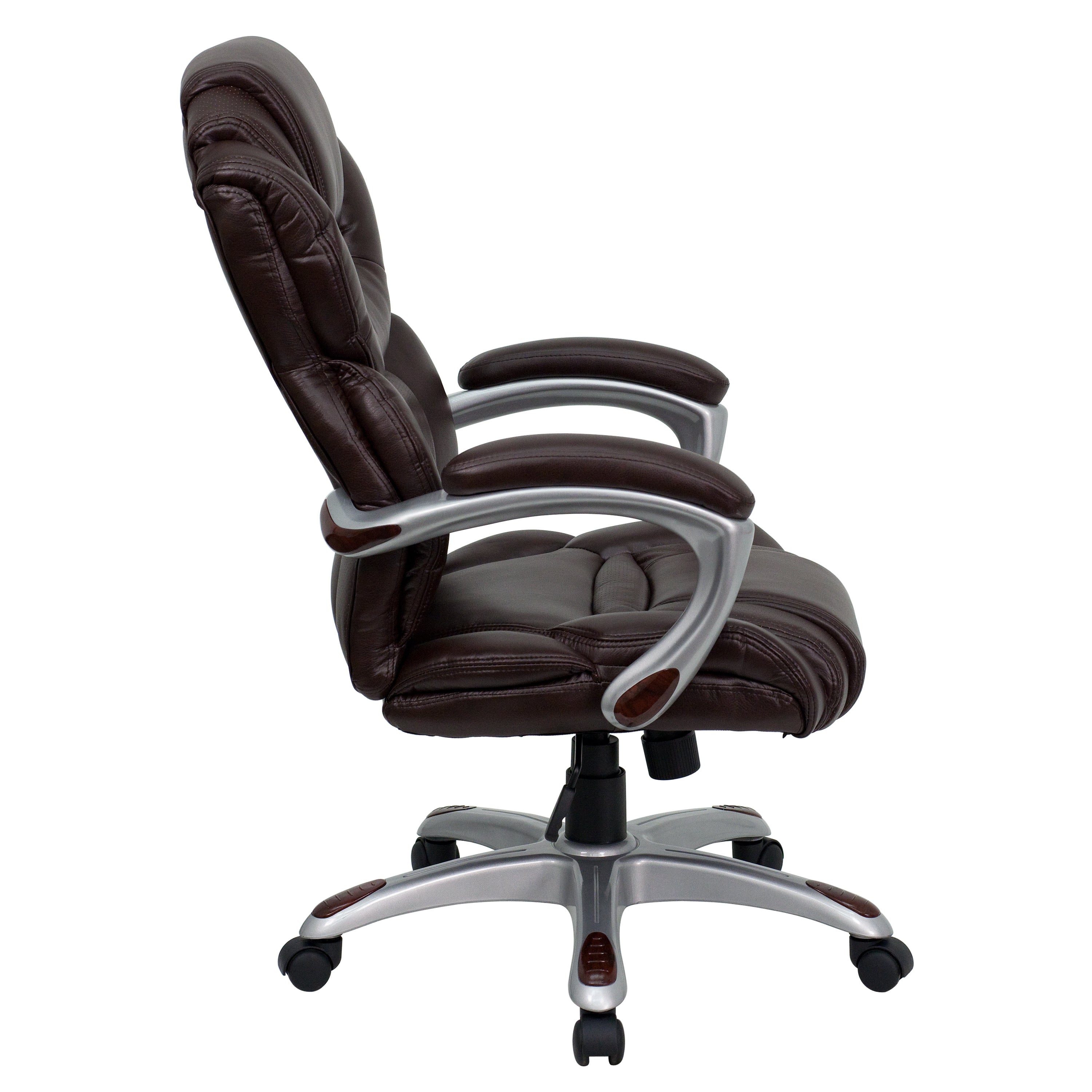 High Back Executive Swivel Ergonomic Office Chair with Accent Layered Seat and Back and Padded Arms