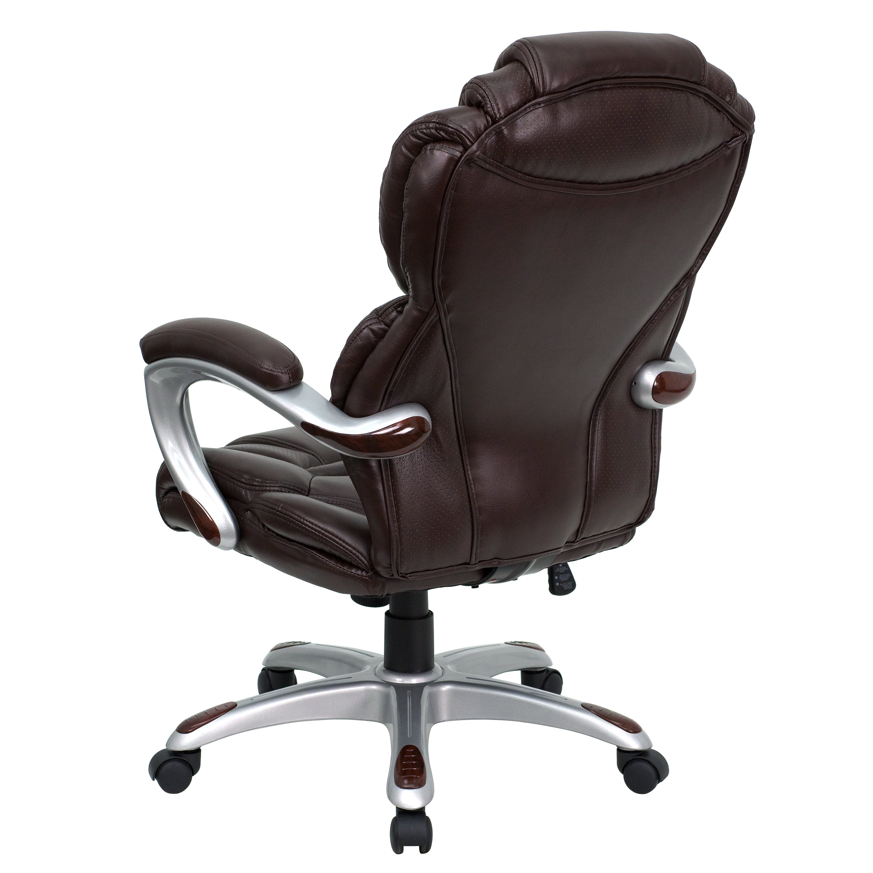 High Back Executive Swivel Ergonomic Office Chair with Accent Layered Seat and Back and Padded Arms