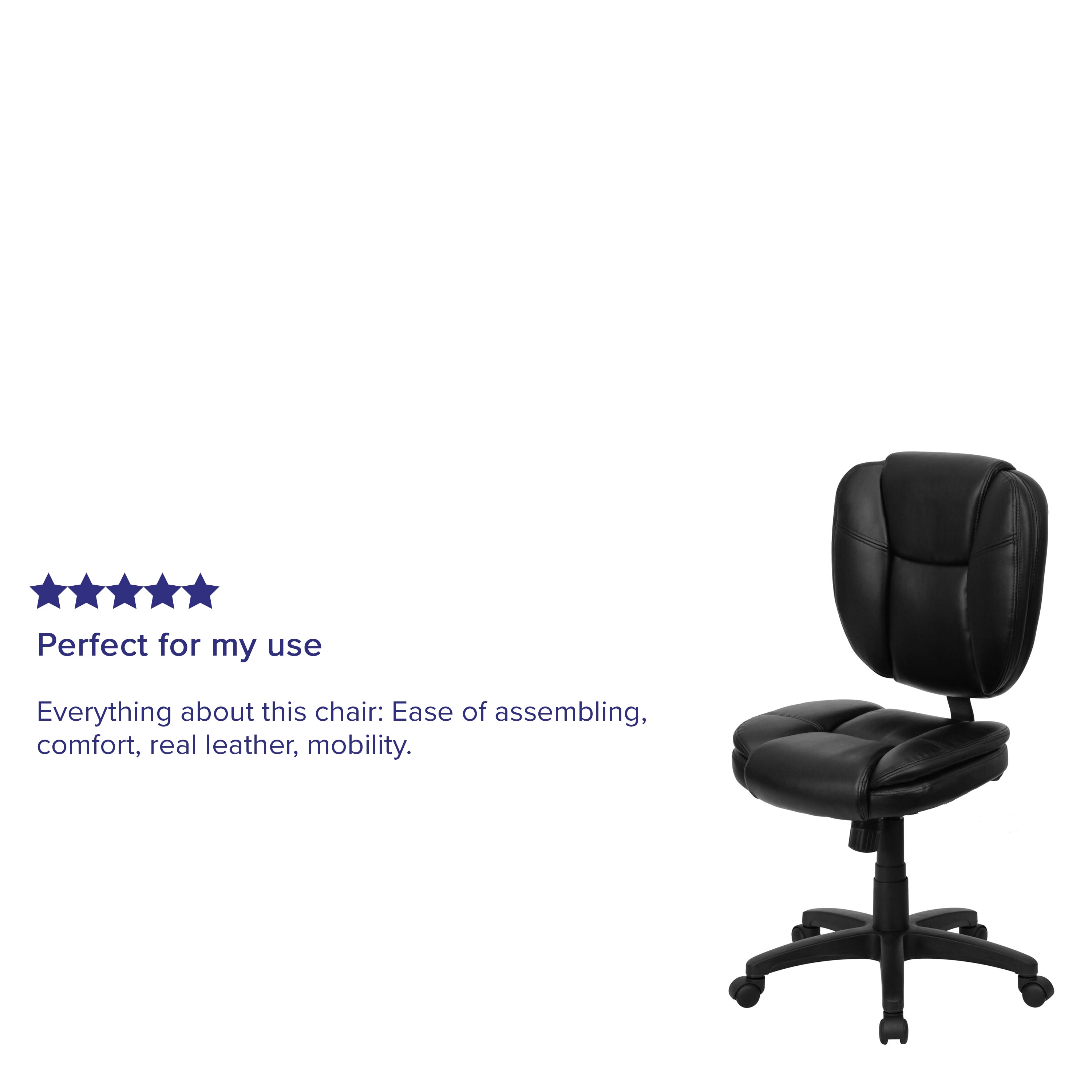 Mid-Back Multifunction Swivel Ergonomic Task Office Chair with Pillow Top Cushioning