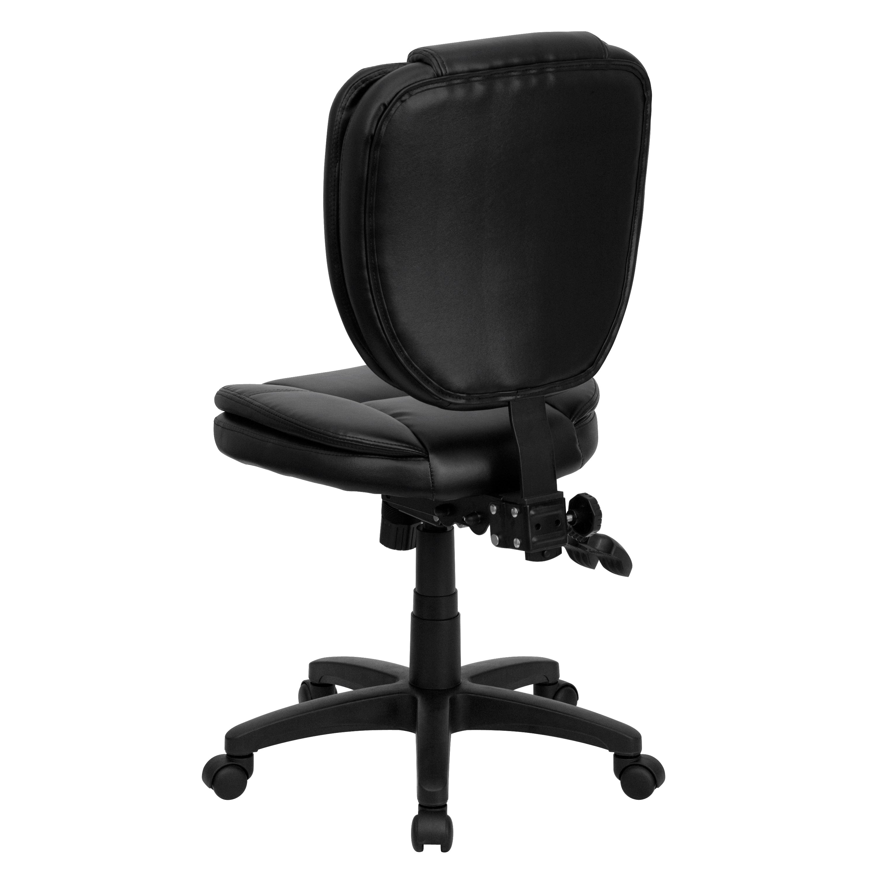 Mid-Back Multifunction Swivel Ergonomic Task Office Chair with Pillow Top Cushioning