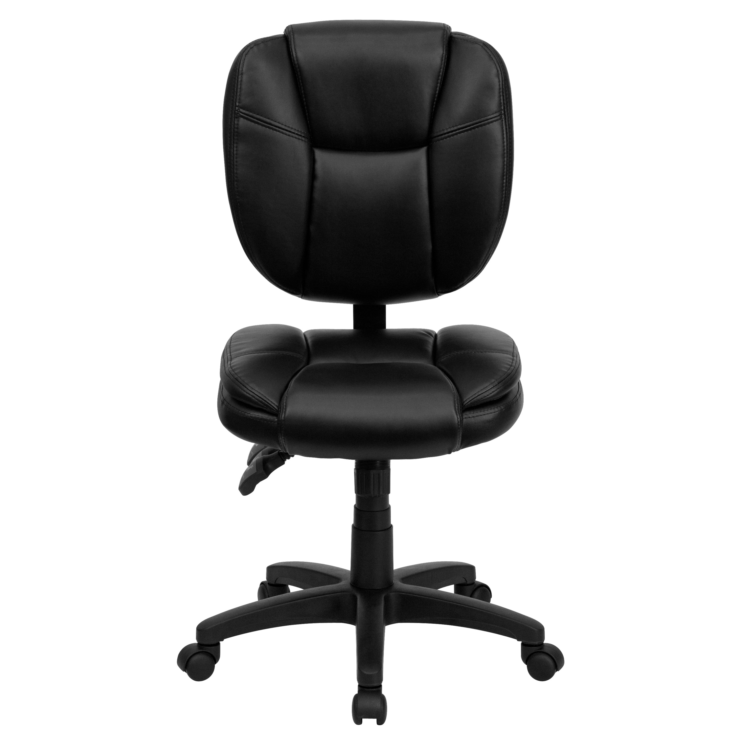 Mid-Back Multifunction Swivel Ergonomic Task Office Chair with Pillow Top Cushioning