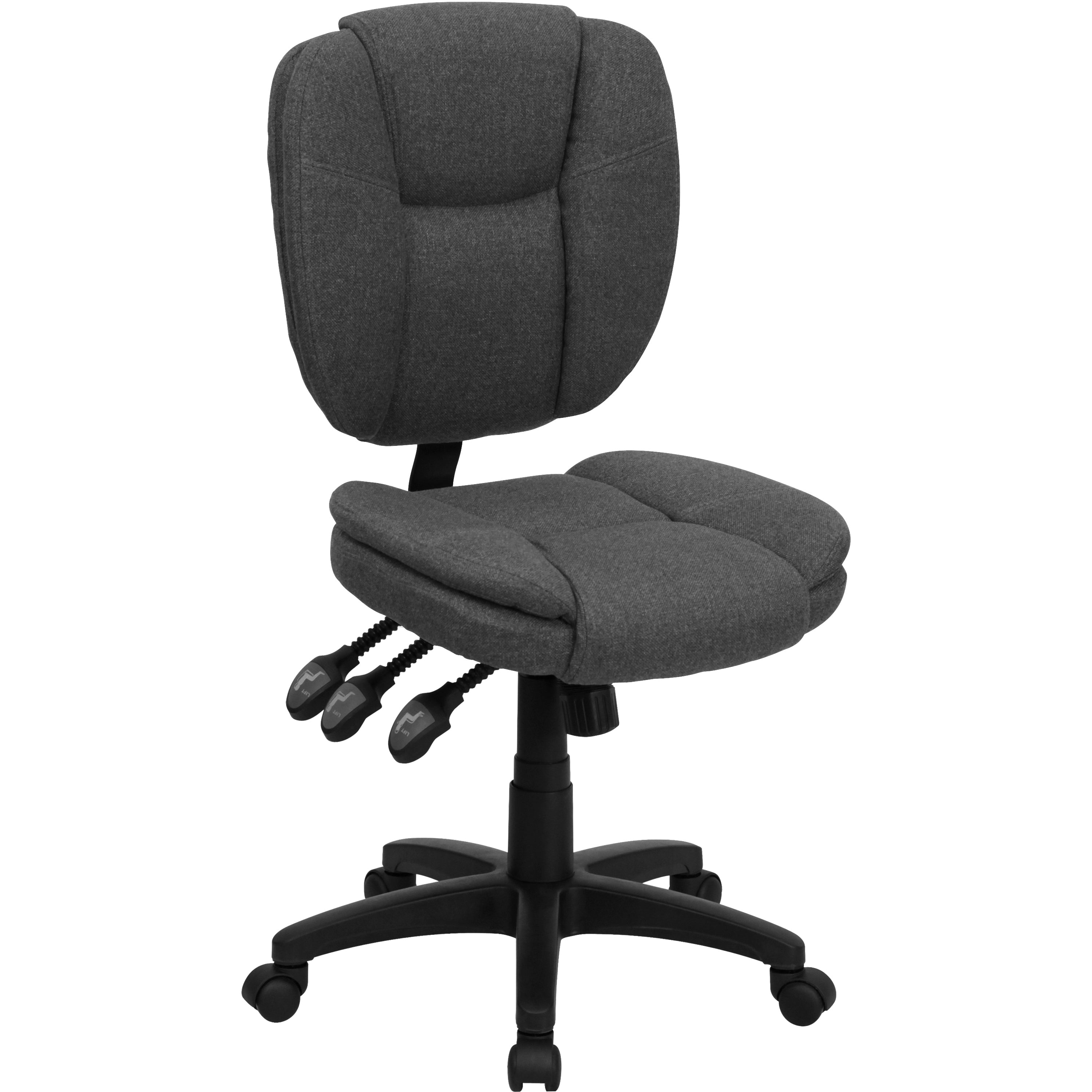 Mid-Back Multifunction Swivel Ergonomic Task Office Chair with Pillow Top Cushioning-Office Chair-Flash Furniture-Wall2Wall Furnishings