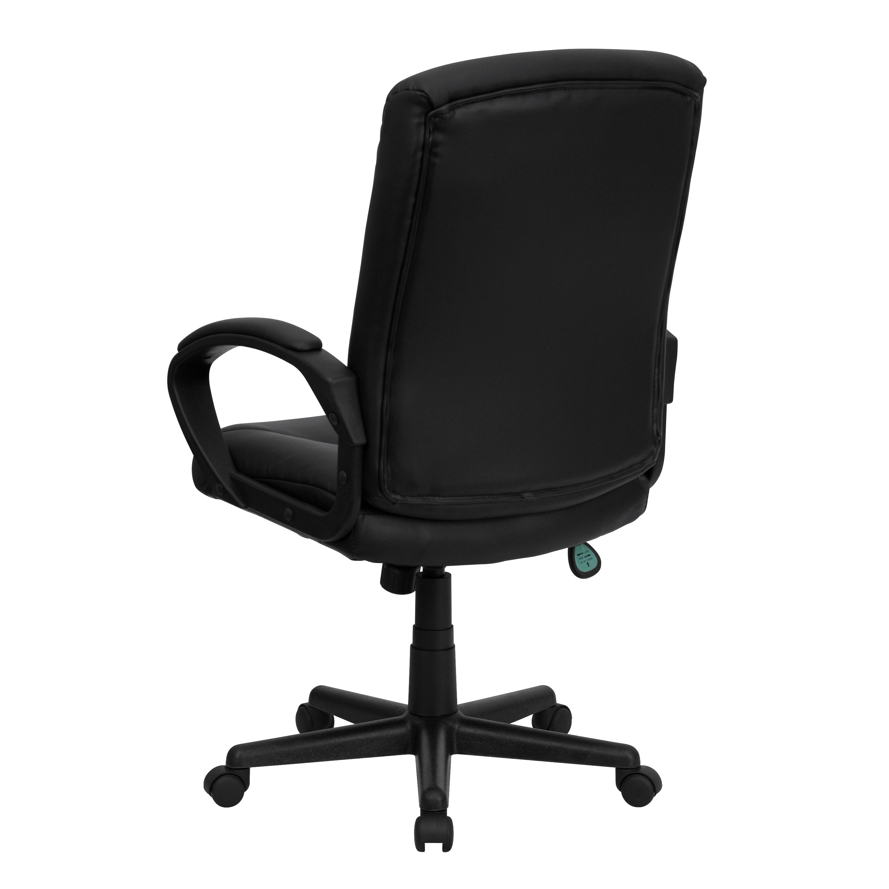 Mid-Back Fabric Executive Swivel Office Chair with Three Line Horizontal Stitch Back and Arms