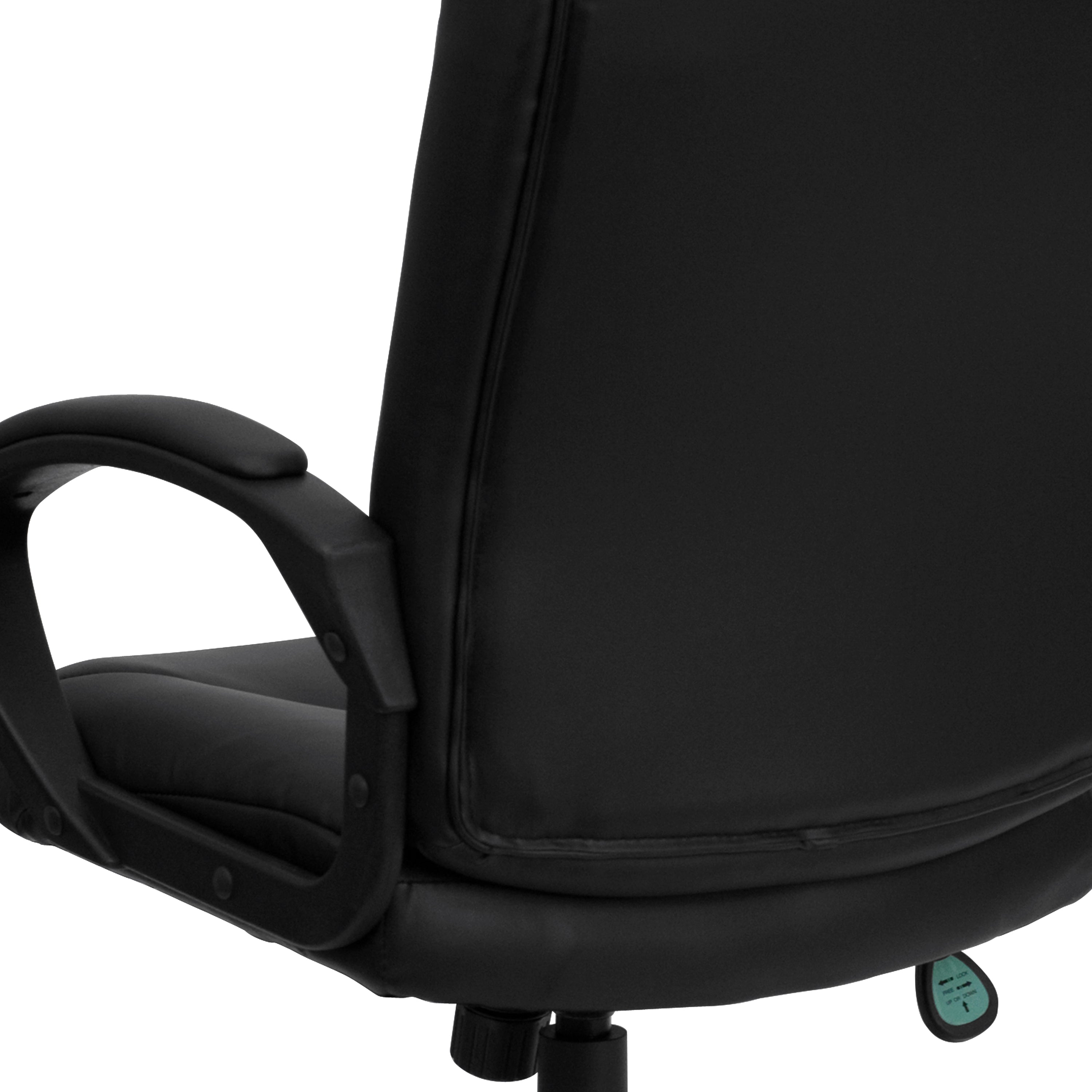 Mid-Back Fabric Executive Swivel Office Chair with Three Line Horizontal Stitch Back and Arms
