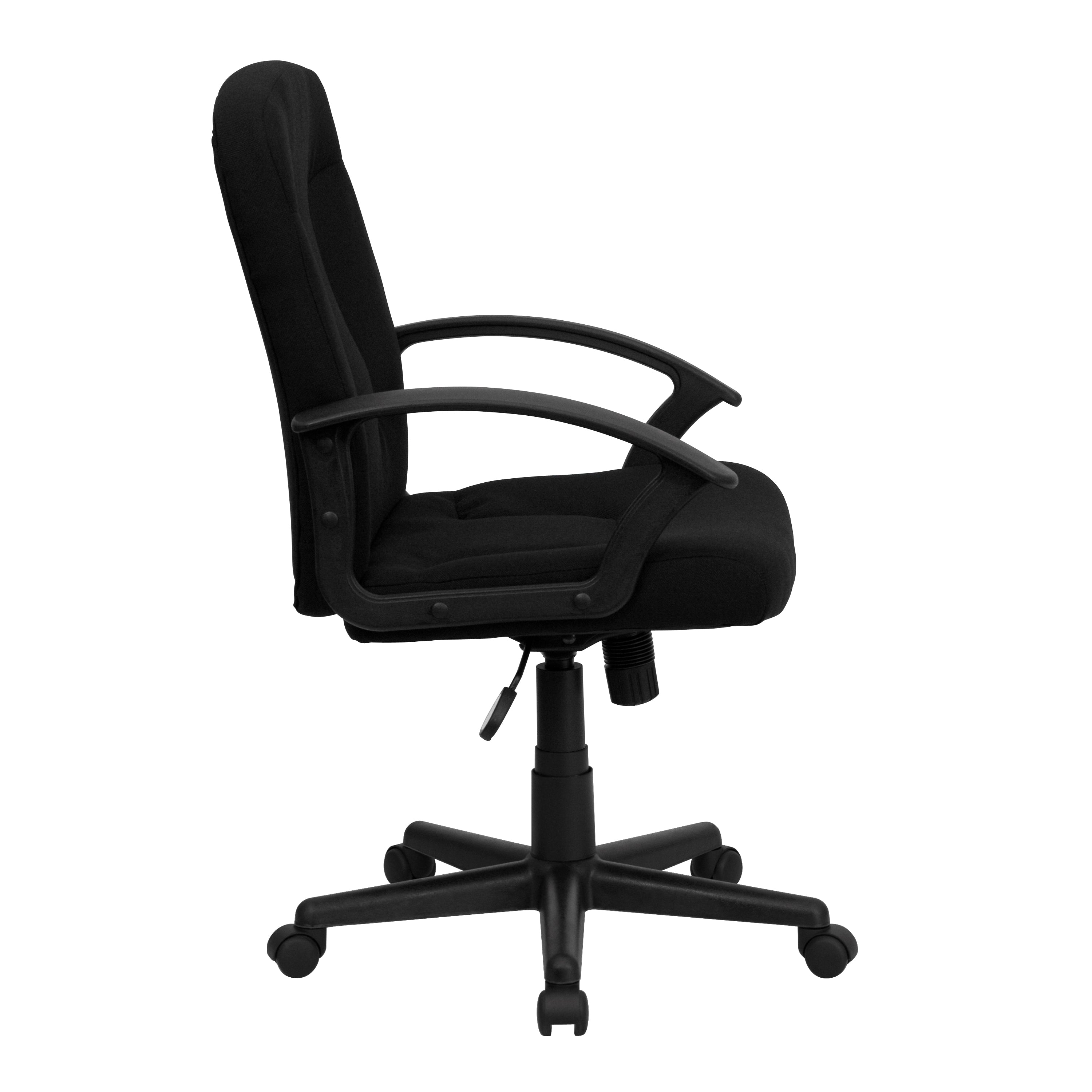 Mid-Back Fabric Executive Swivel Office Chair with Nylon Arms