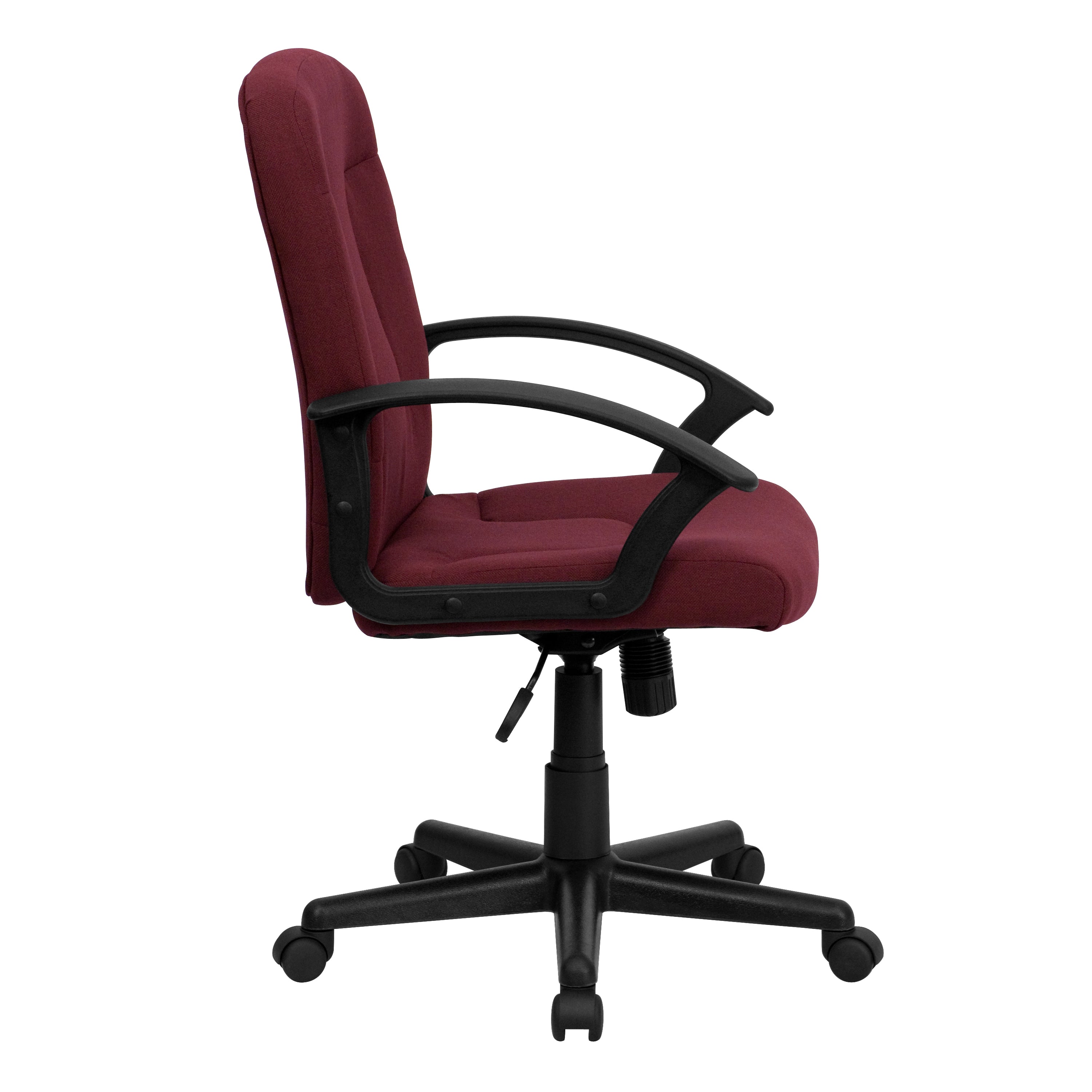 Mid-Back Fabric Executive Swivel Office Chair with Nylon Arms-Office Chair-Flash Furniture-Wall2Wall Furnishings