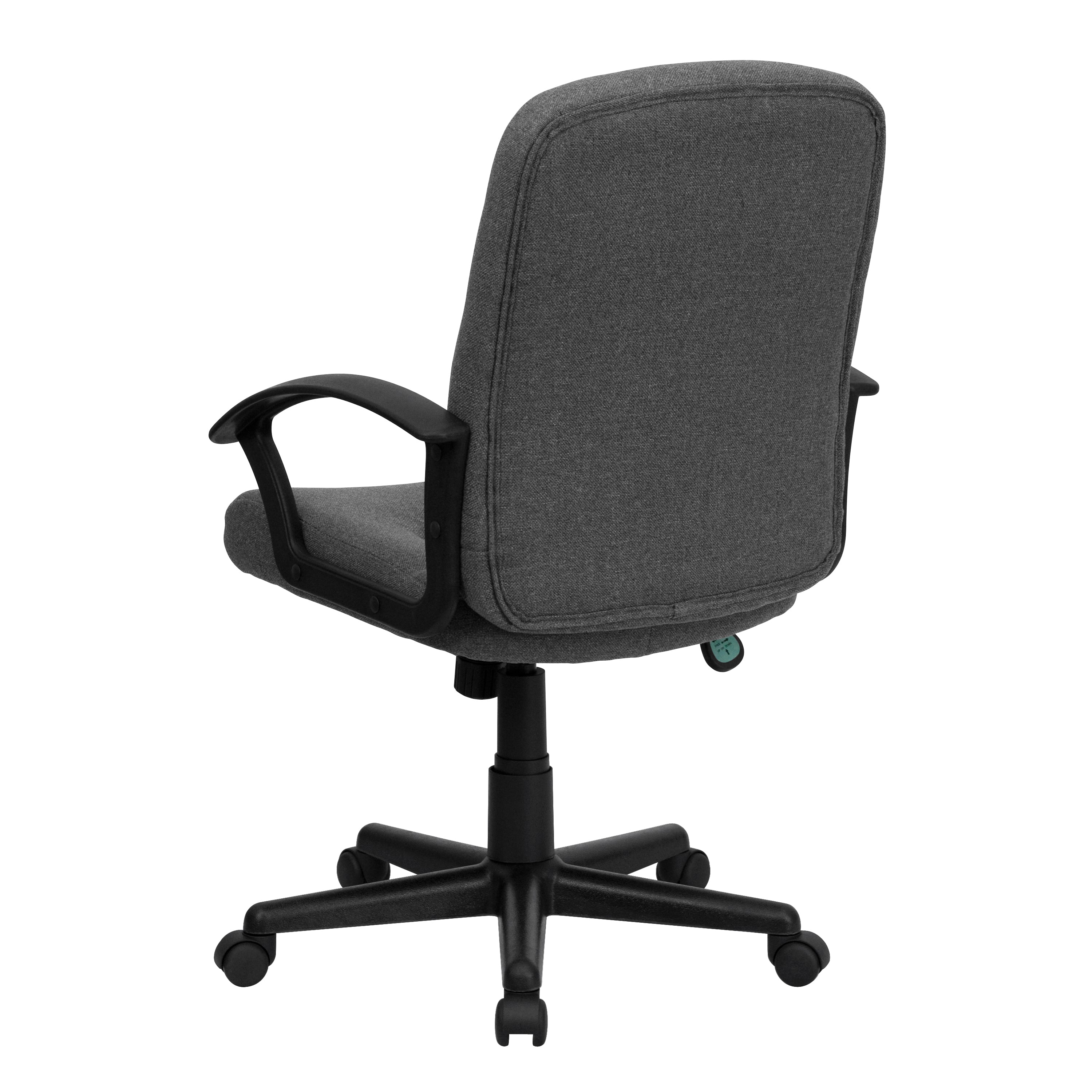 Mid-Back Fabric Executive Swivel Office Chair with Nylon Arms