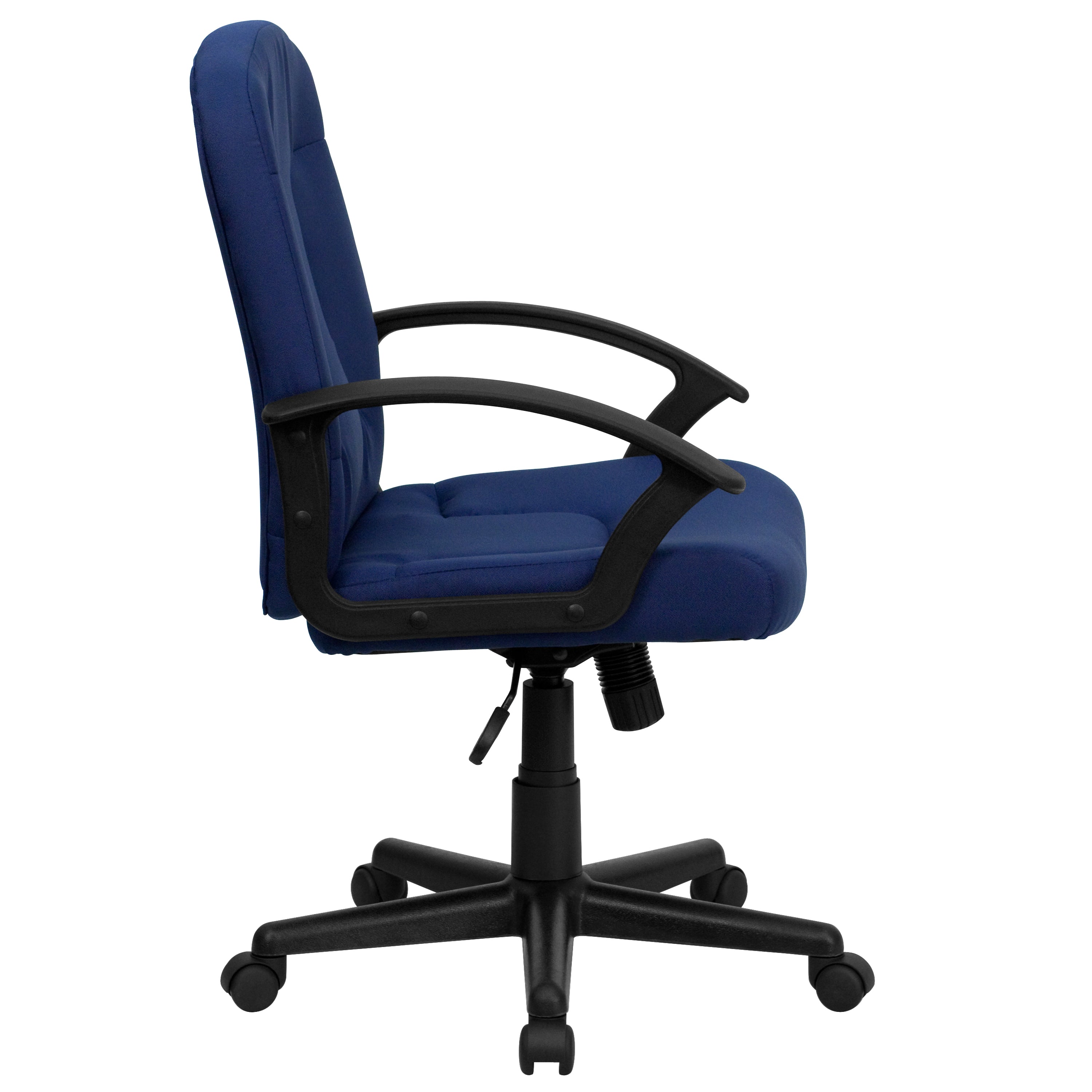 Mid-Back Fabric Executive Swivel Office Chair with Nylon Arms