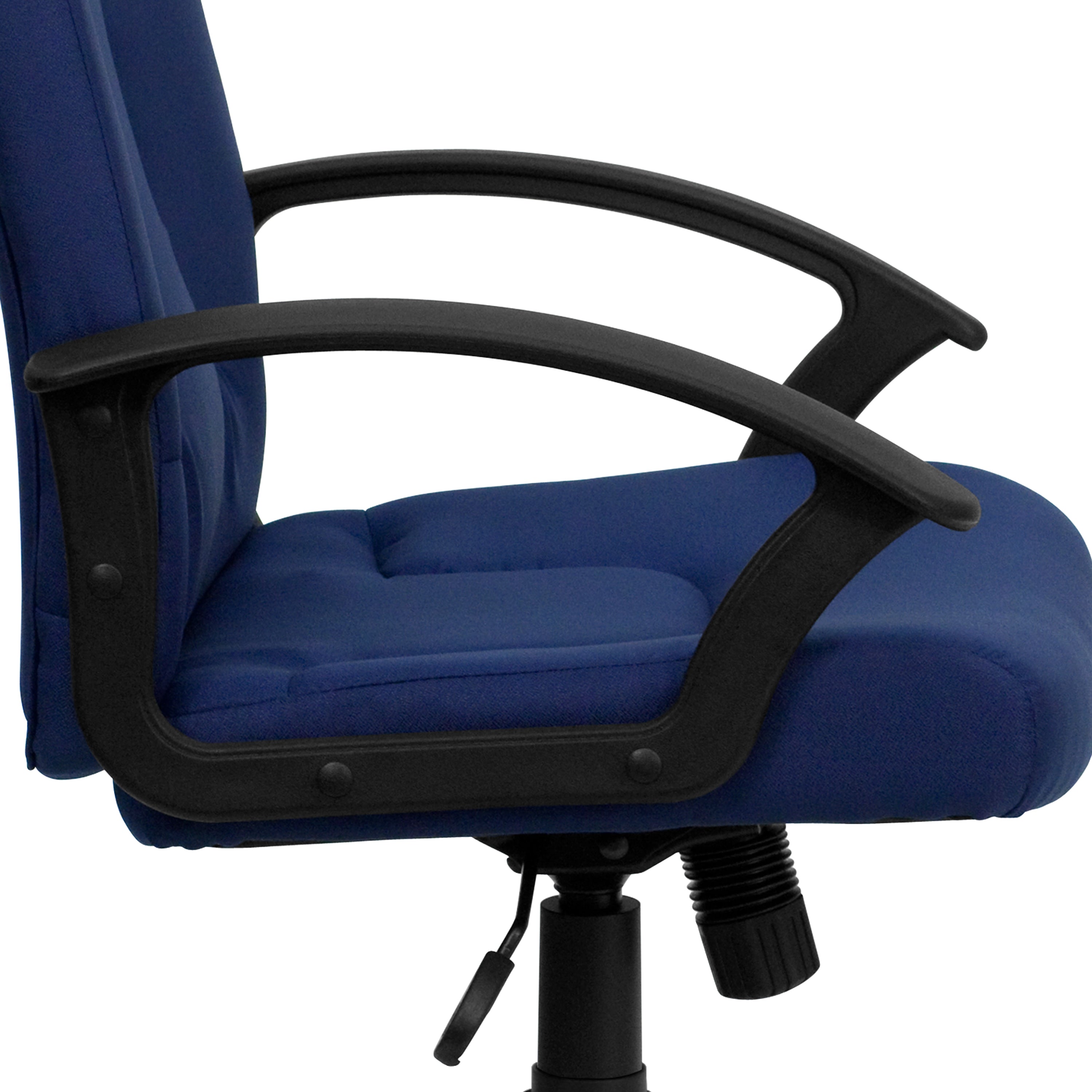Mid-Back Fabric Executive Swivel Office Chair with Nylon Arms