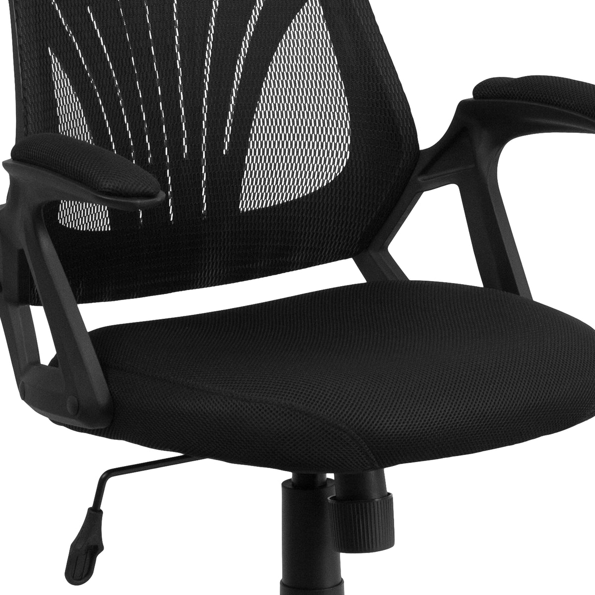 Mid-Back Designer Mesh Swivel Task Office Chair with Open Arms