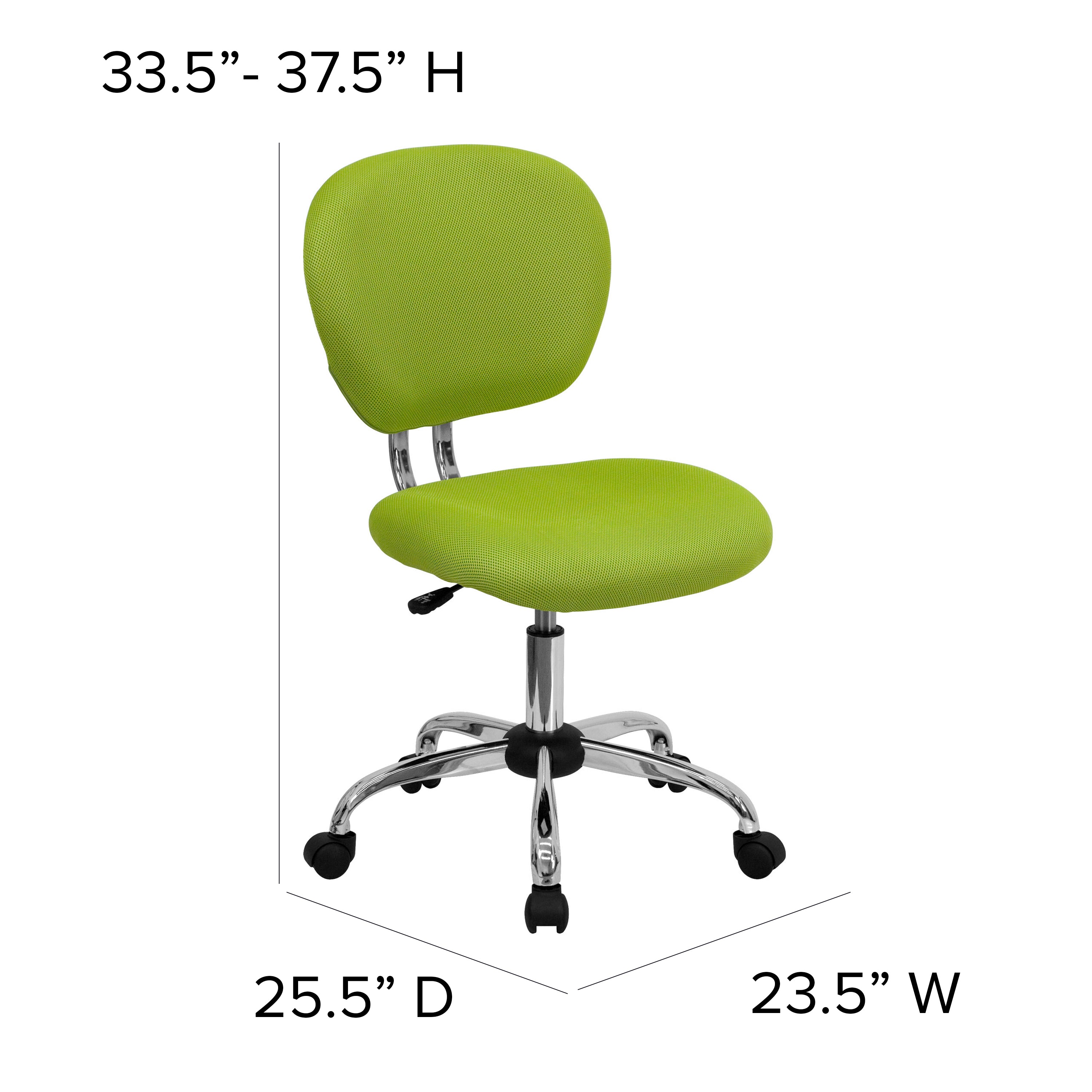 Mid-Back Mesh Padded Swivel Task Office Chair with Chrome Base