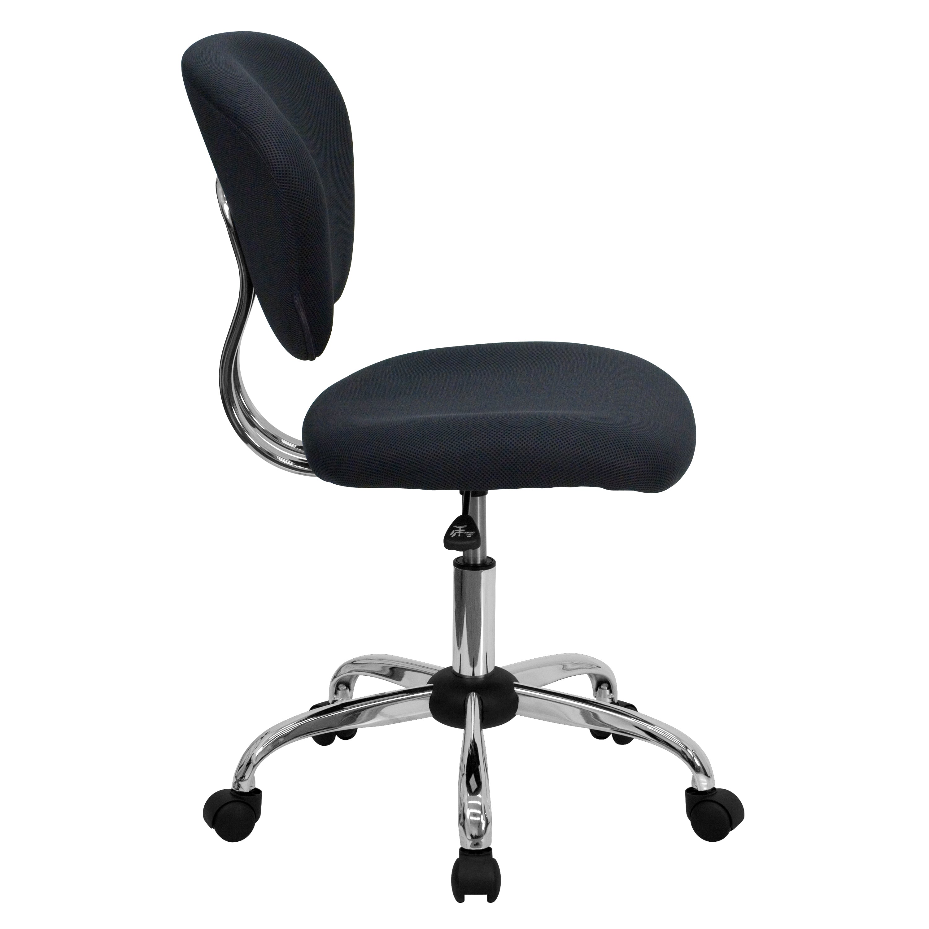 Mid-Back Mesh Padded Swivel Task Office Chair with Chrome Base-Office Chair-Flash Furniture-Wall2Wall Furnishings