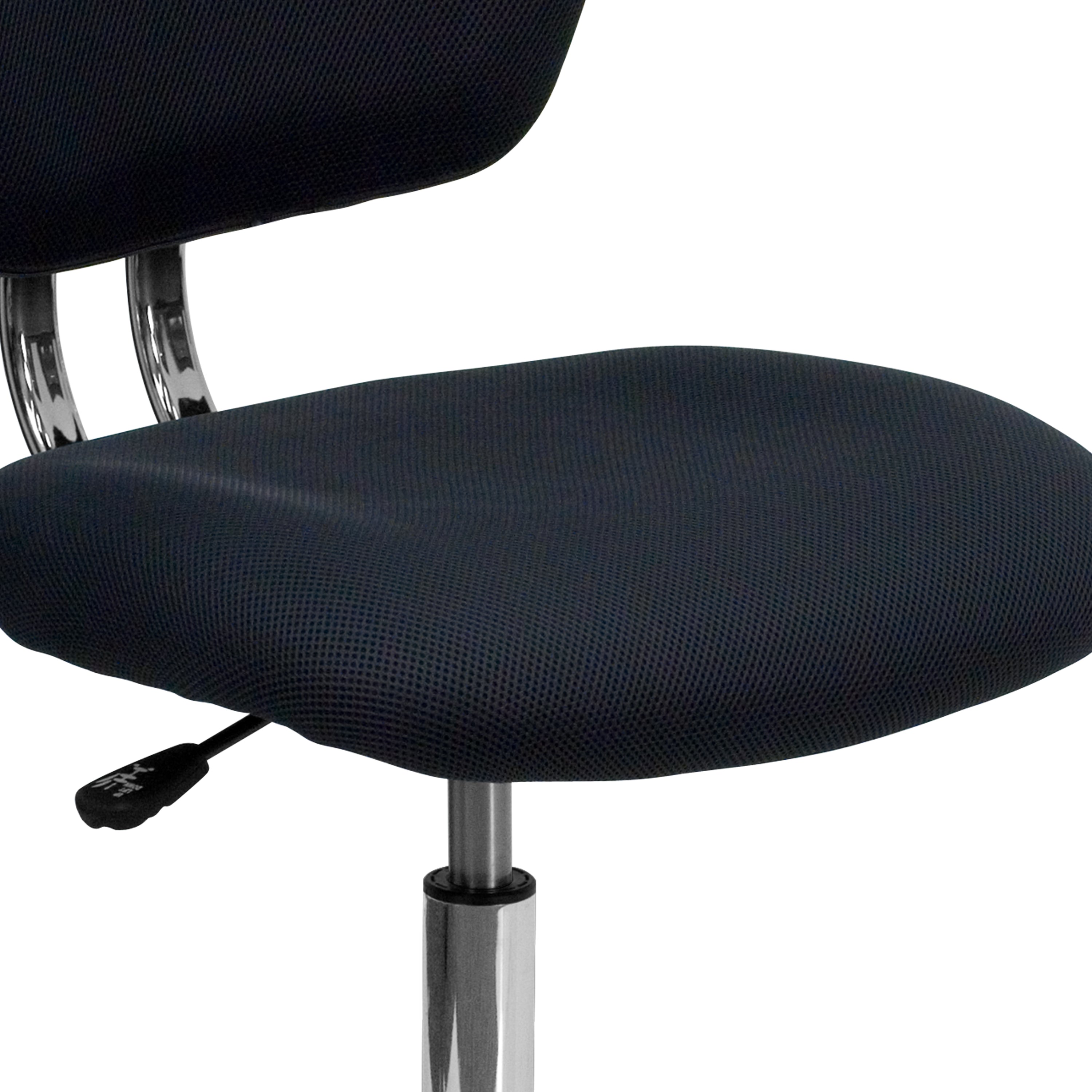 Mid-Back Mesh Padded Swivel Task Office Chair with Chrome Base