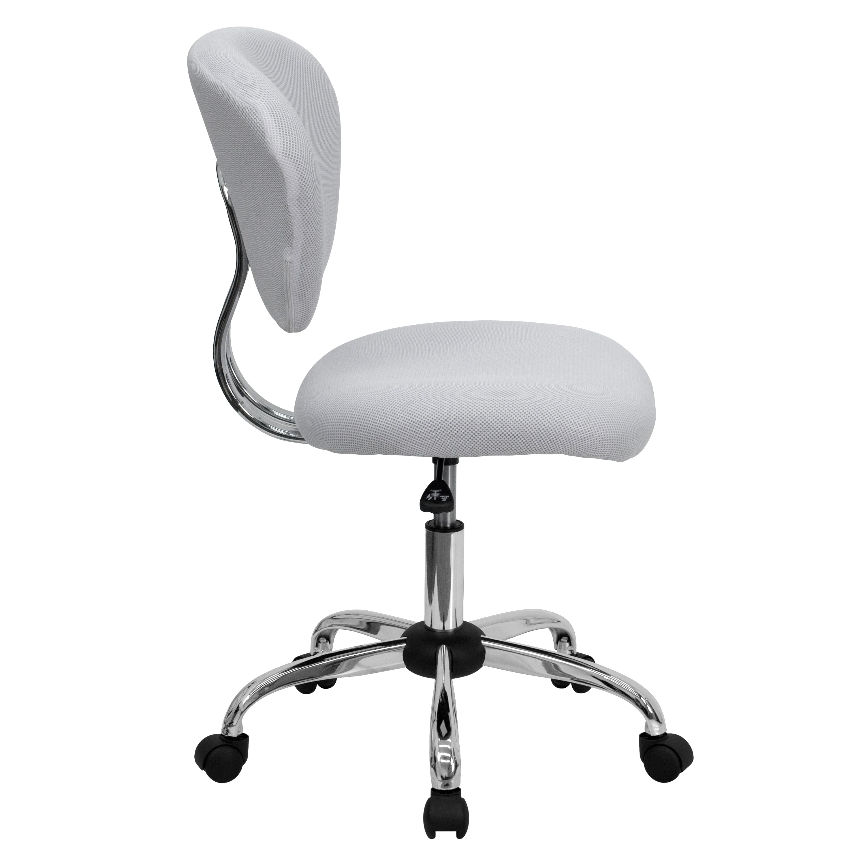 Mid-Back Mesh Padded Swivel Task Office Chair with Chrome Base