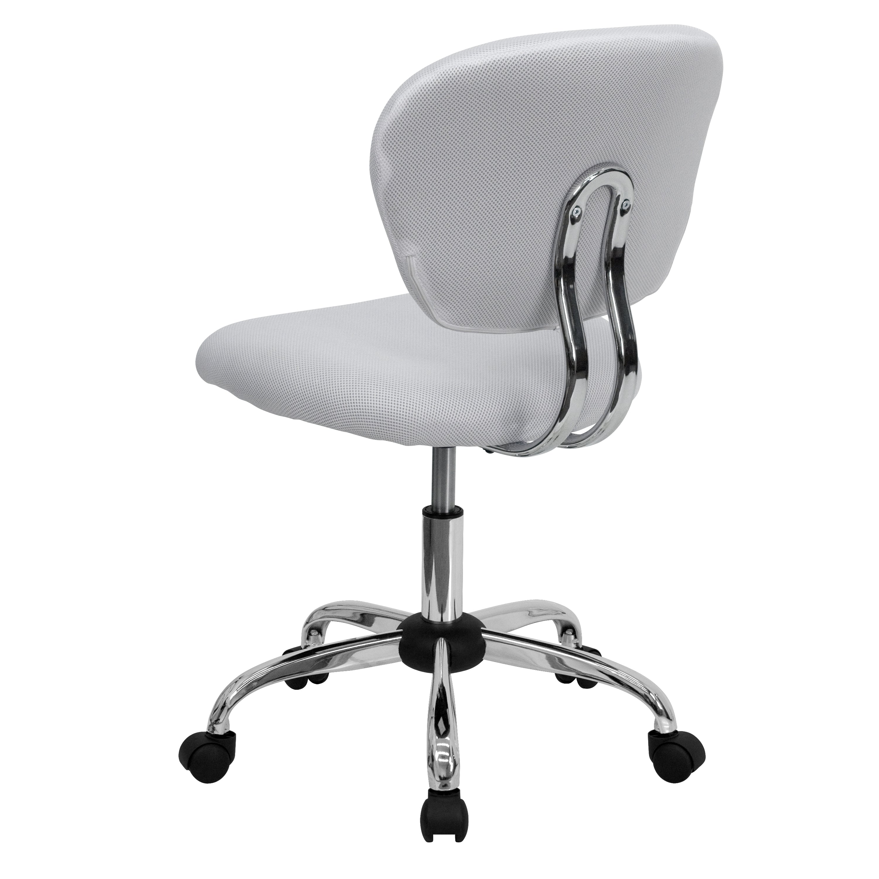Mid-Back Mesh Padded Swivel Task Office Chair with Chrome Base