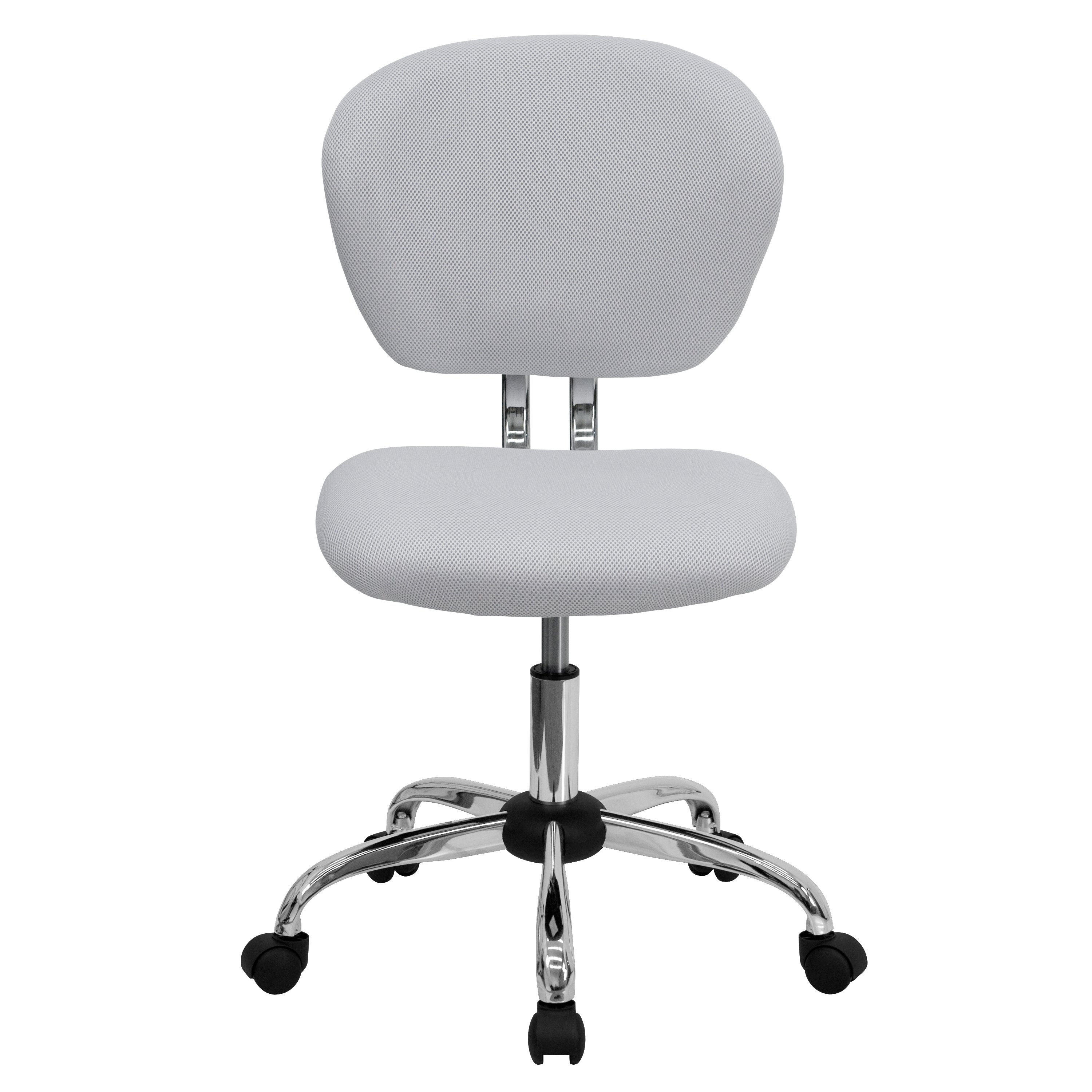 Mid-Back Mesh Padded Swivel Task Office Chair with Chrome Base