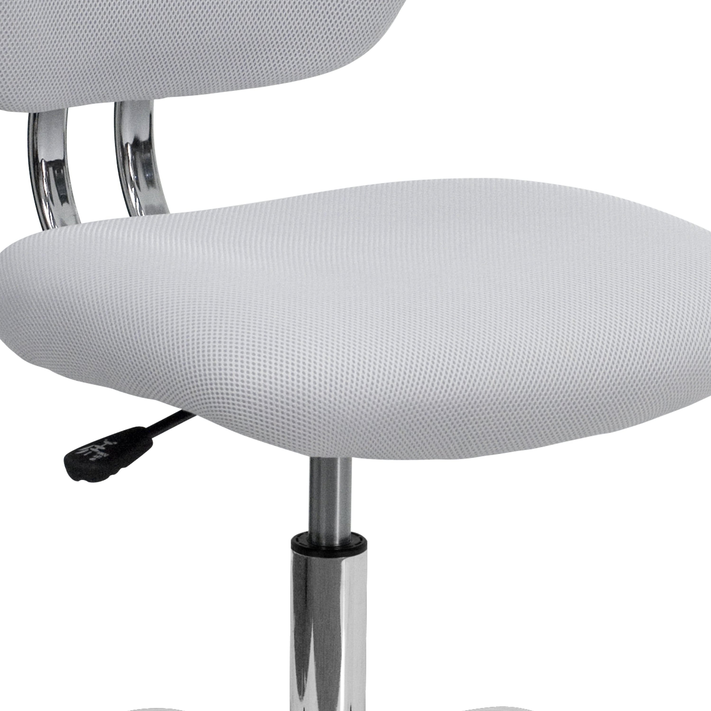 Mid-Back Mesh Padded Swivel Task Office Chair with Chrome Base