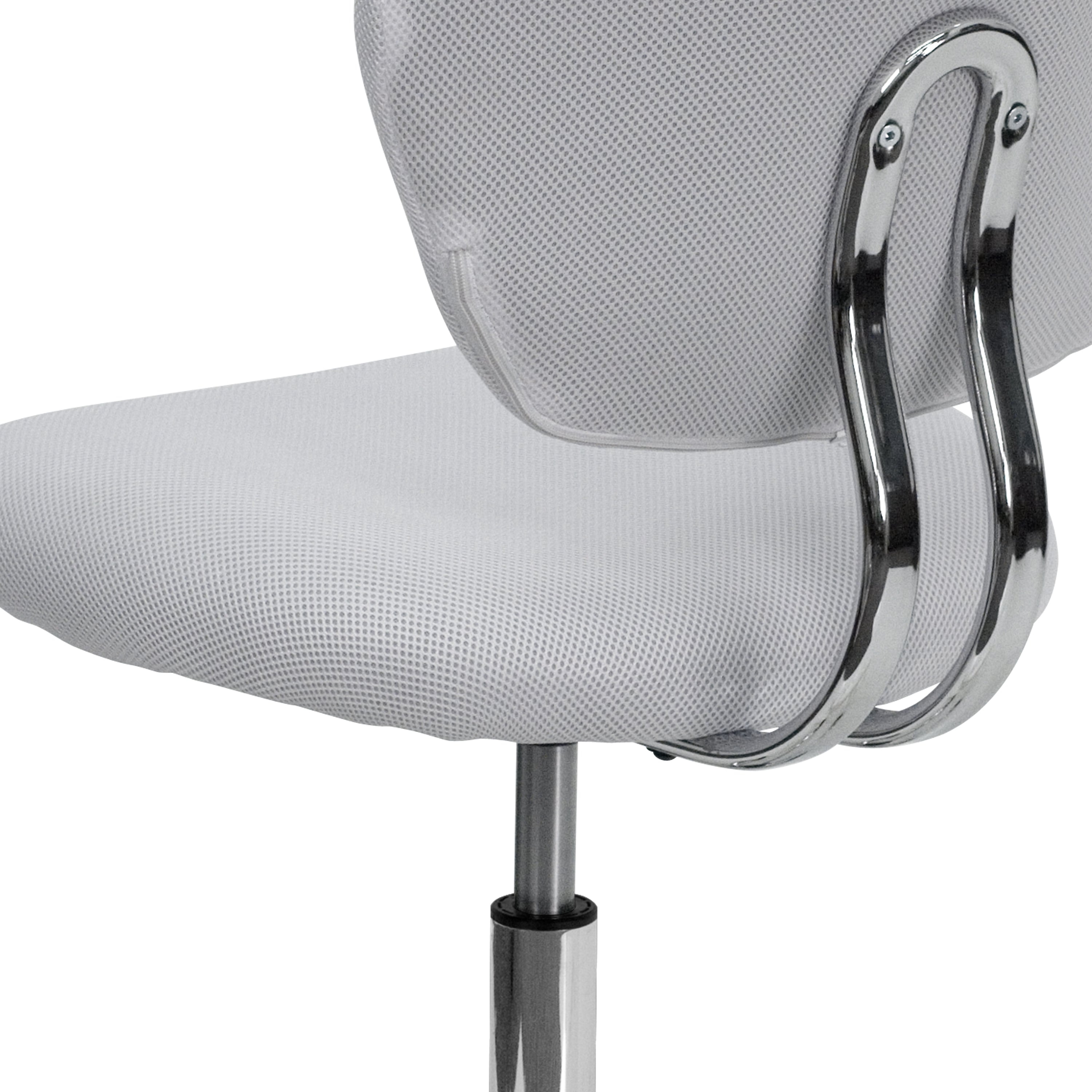 Mid-Back Mesh Padded Swivel Task Office Chair with Chrome Base
