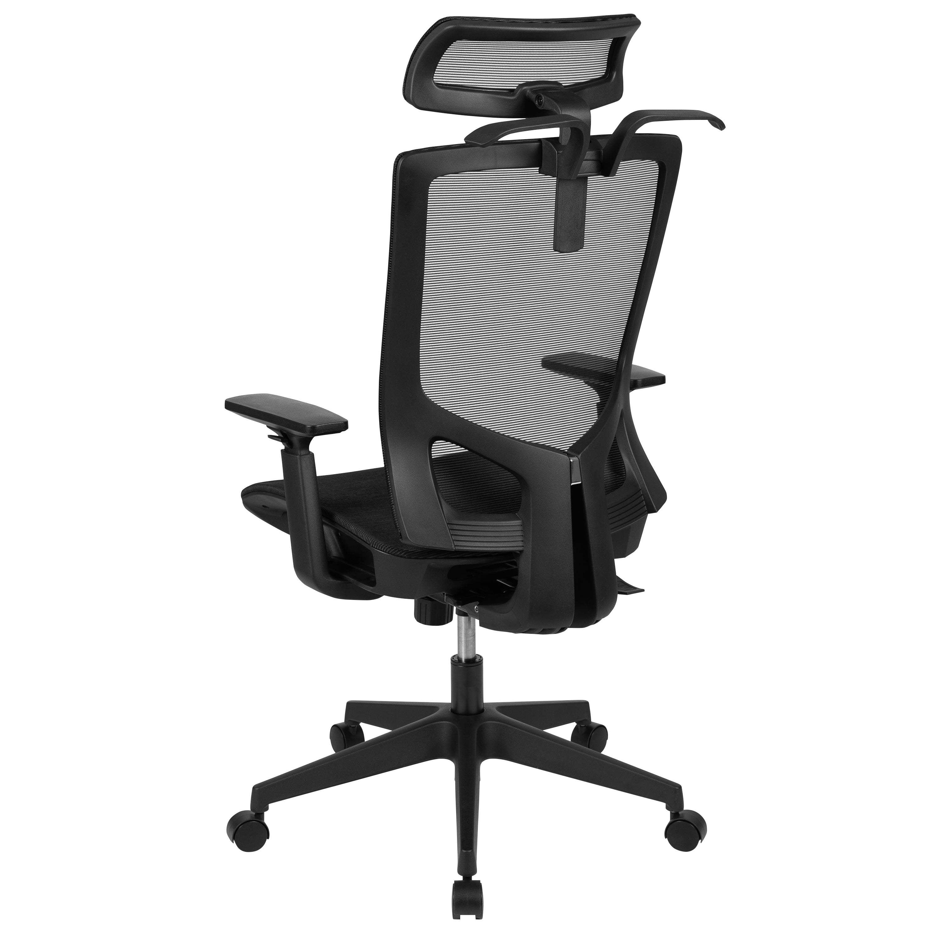 Ergonomic Mesh Office Chair with Synchro-Tilt, Pivot Adjustable Headrest, Lumbar Support, Coat Hanger and Adjustable Arms