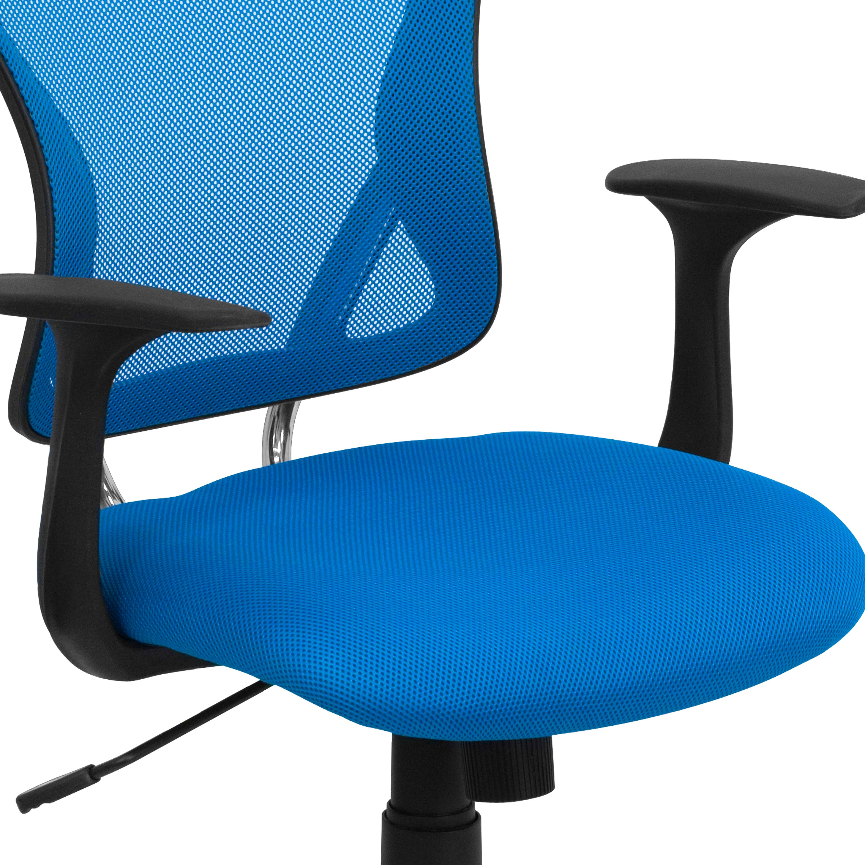 Mid-Back Mesh Swivel Task Office Chair with Chrome Base and Arms
