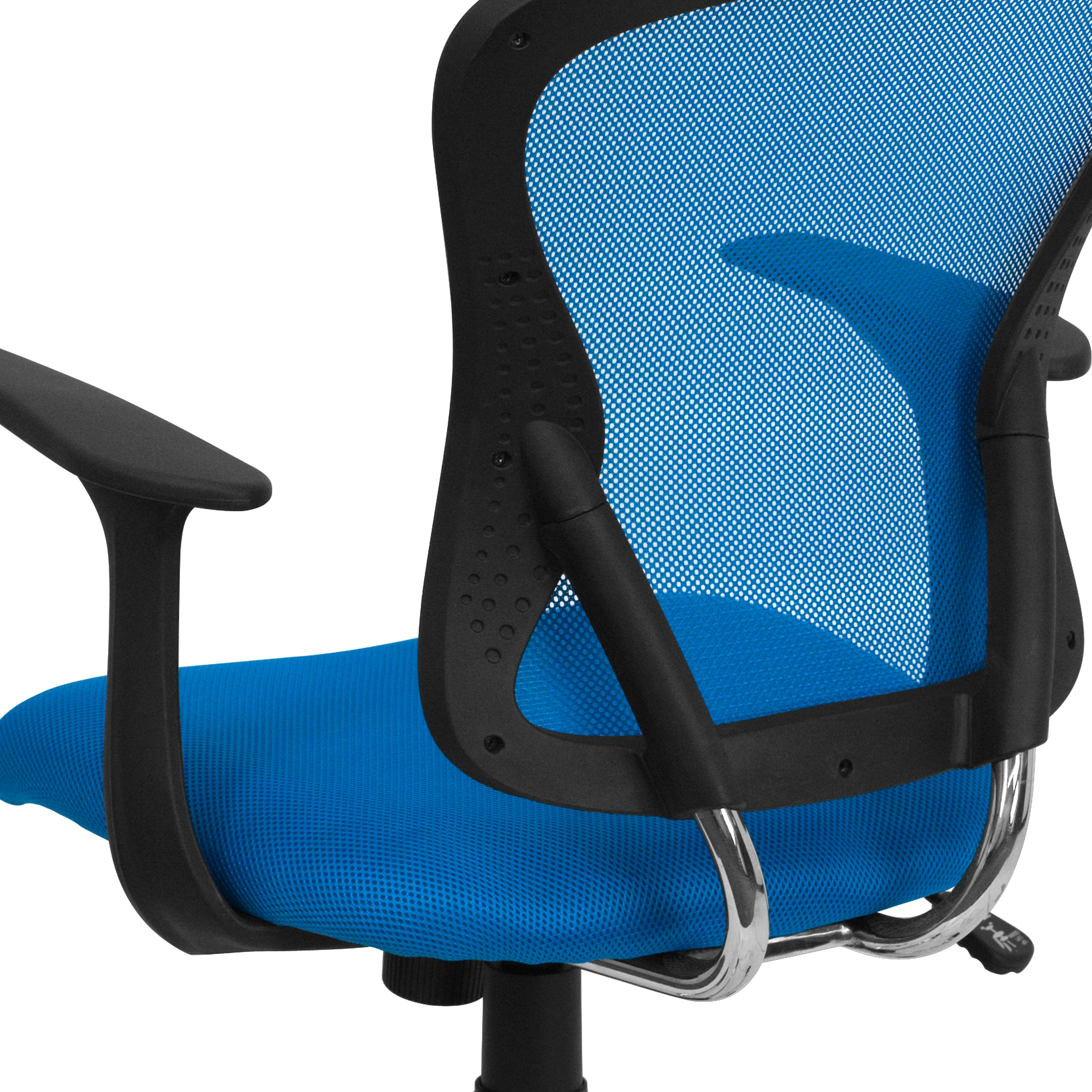 Mid-Back Mesh Swivel Task Office Chair with Chrome Base and Arms