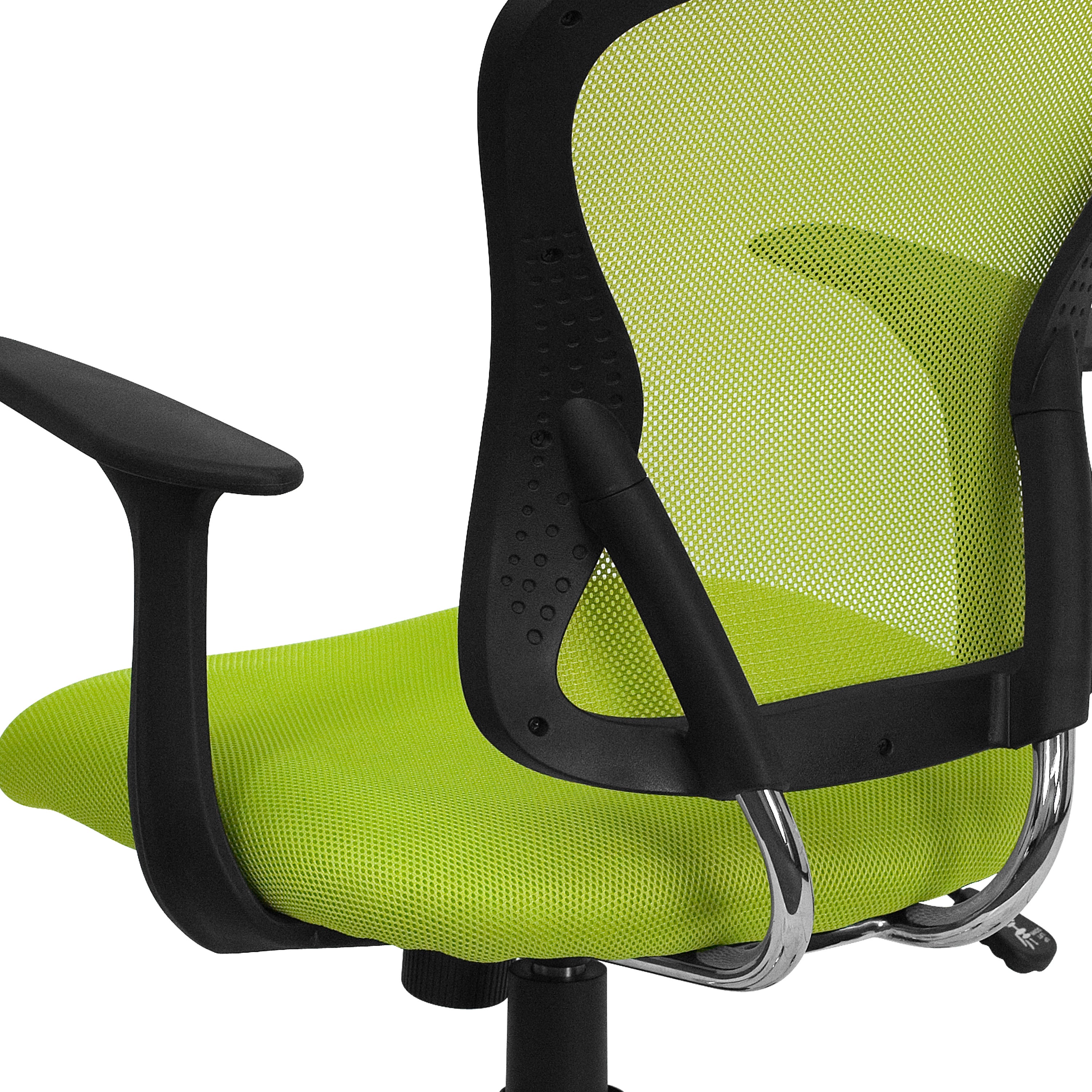 Mid-Back Mesh Swivel Task Office Chair with Chrome Base and Arms