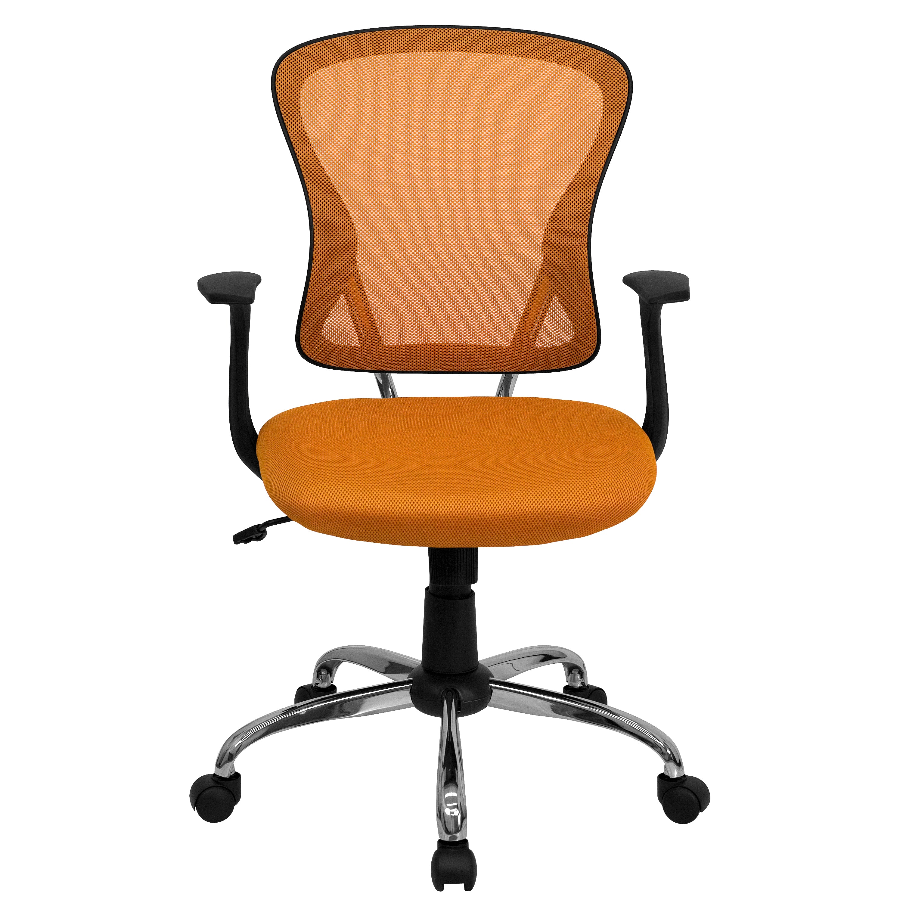 Mid-Back Mesh Swivel Task Office Chair with Chrome Base and Arms