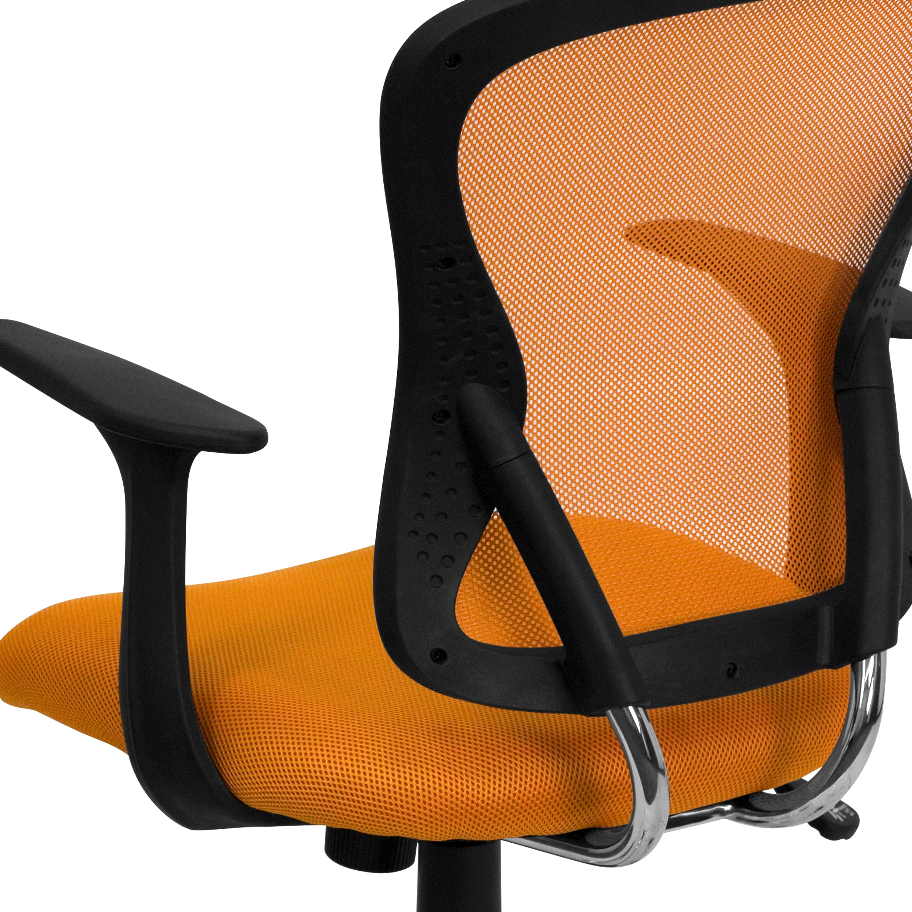 Mid-Back Mesh Swivel Task Office Chair with Chrome Base and Arms