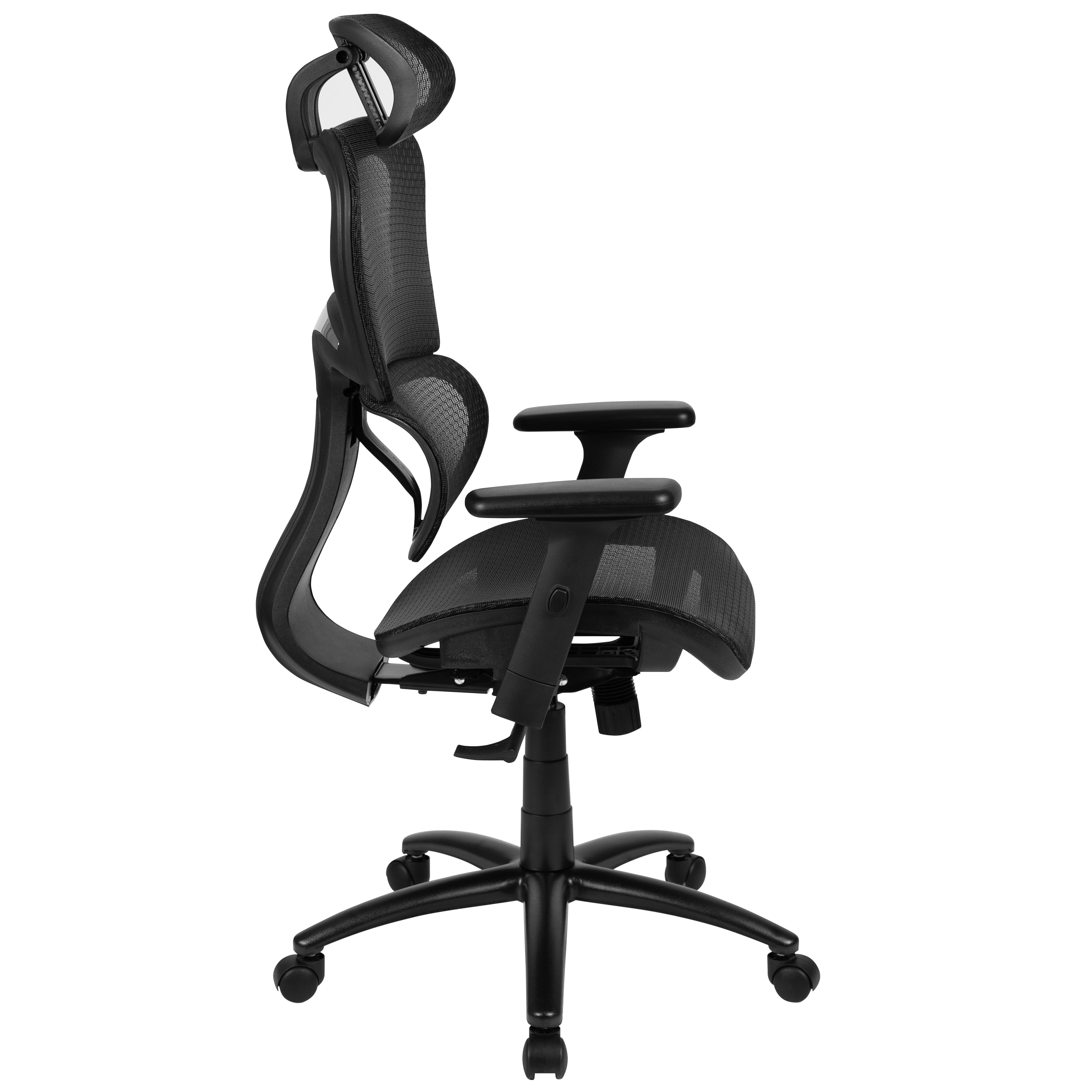 Ergonomic Mesh Office Chair with 2-to-1 Synchro-Tilt, Adjustable Headrest, Lumbar Support, and Adjustable Pivot Arms